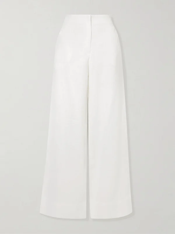Andres Otalora Me Hablas Linen Wide-leg Pants