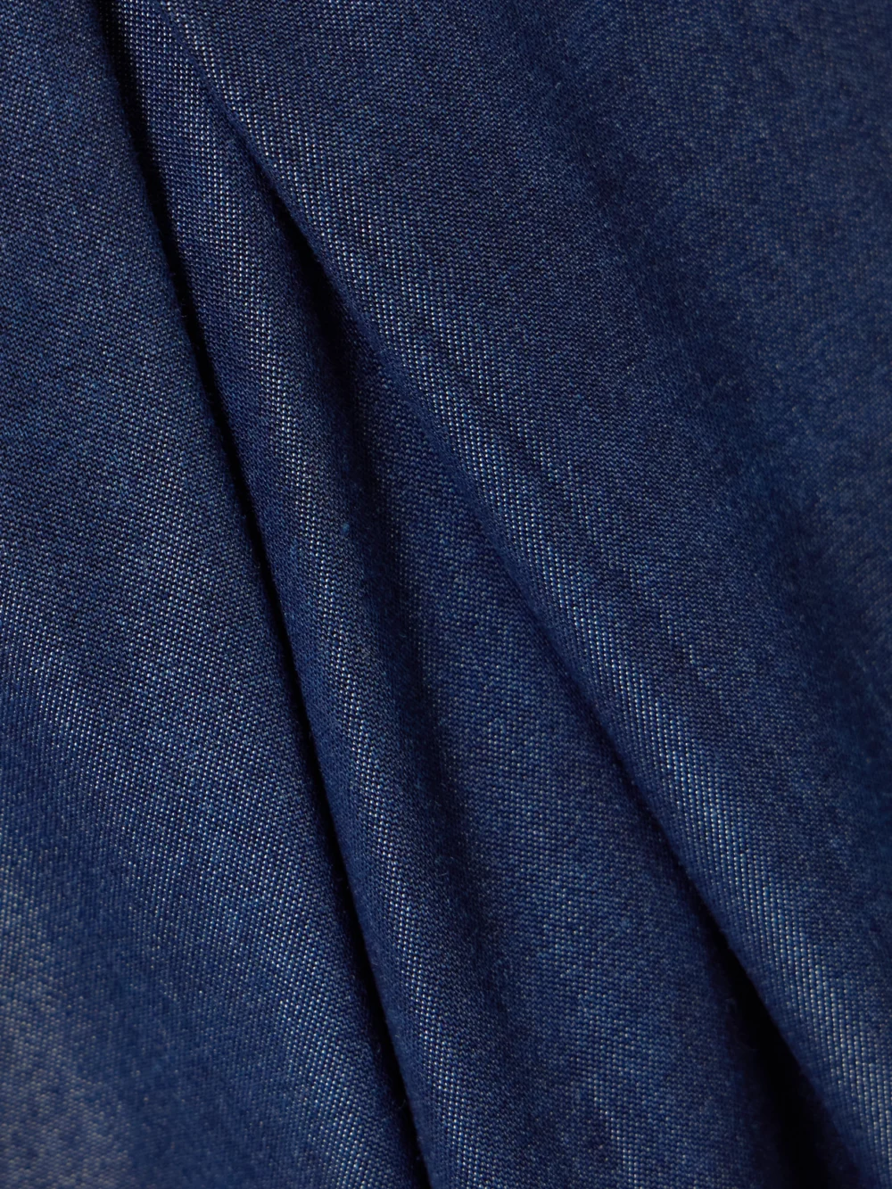 Close-up detail of the Andres Otalora Plenitud Pleated Tencel™ wide-leg Pants