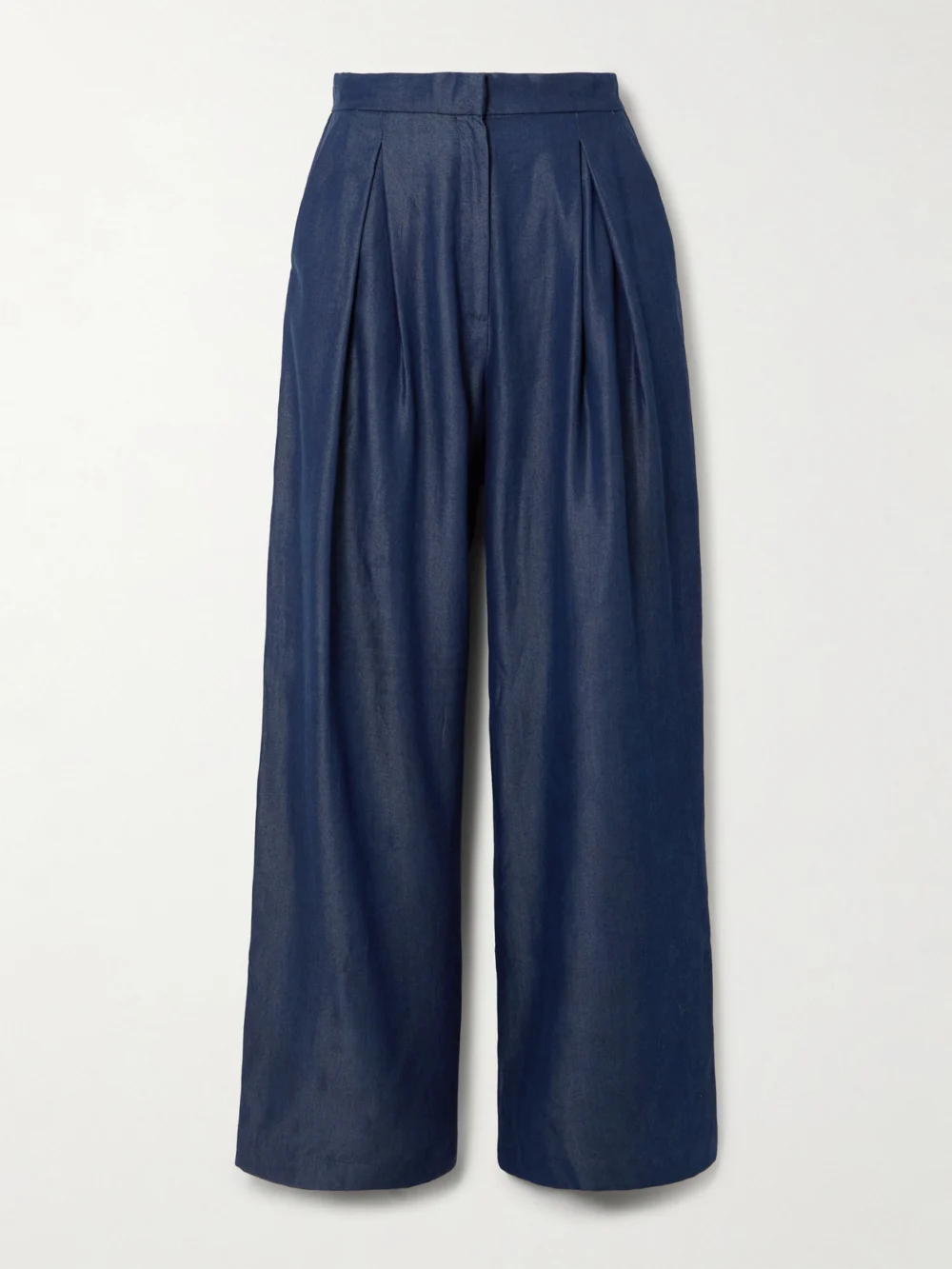 Andres Otalora Plenitud Pleated Tencel™ wide-leg Pants in dark denim