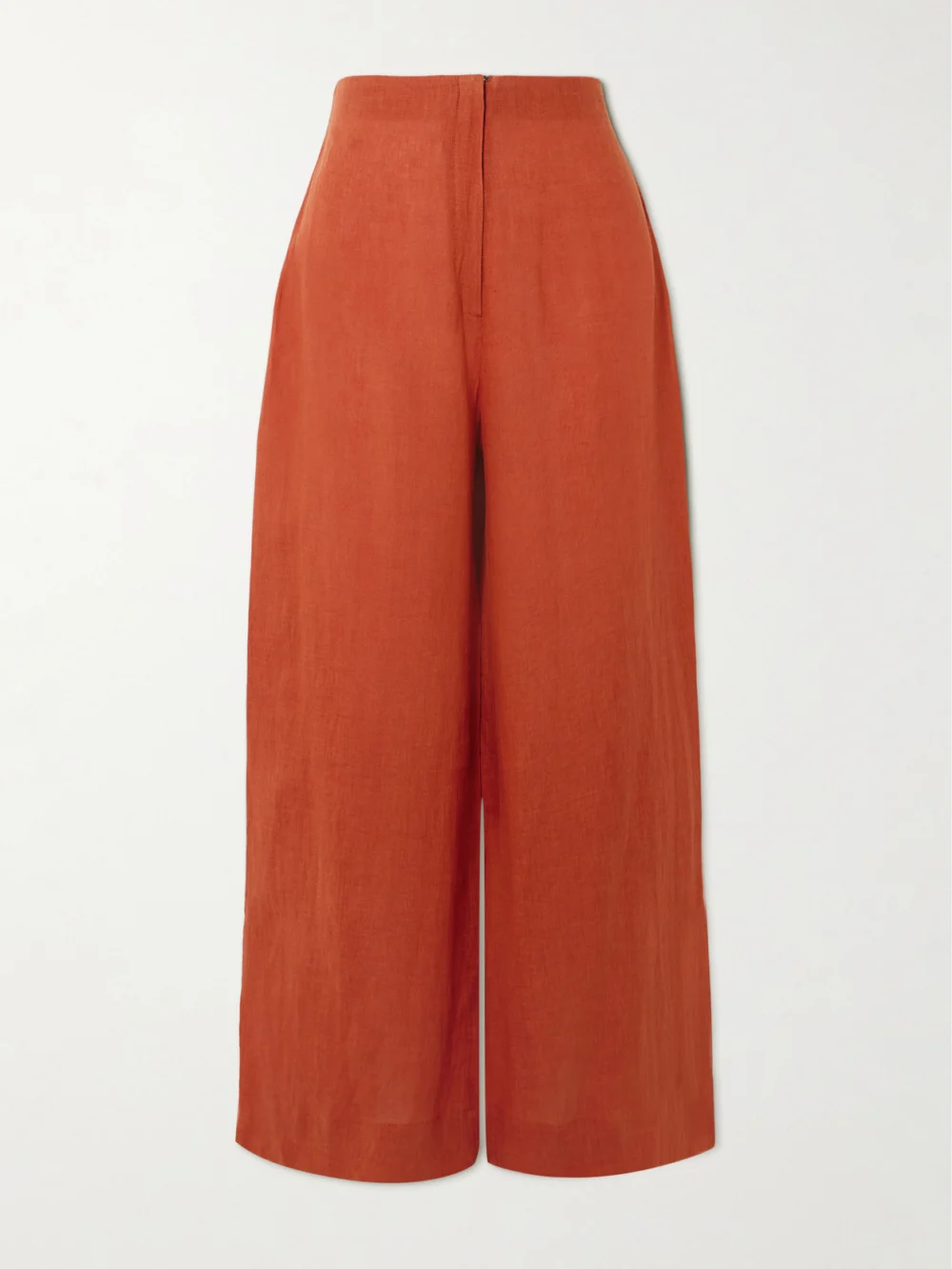 Andres Otalora Poesia Wide-leg Linen Pants in brick