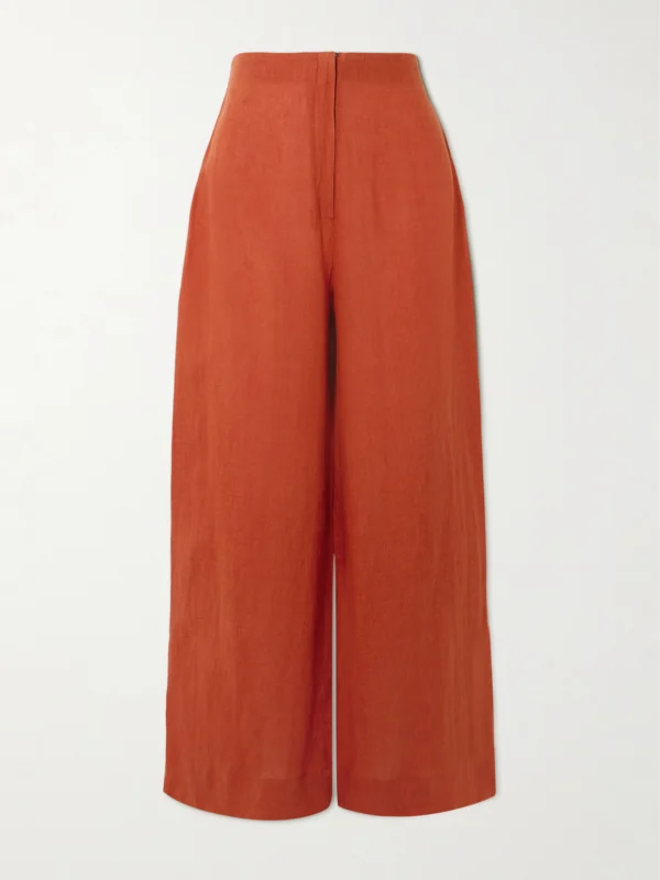 Andres Otalora Poesia Wide-leg Linen Pants