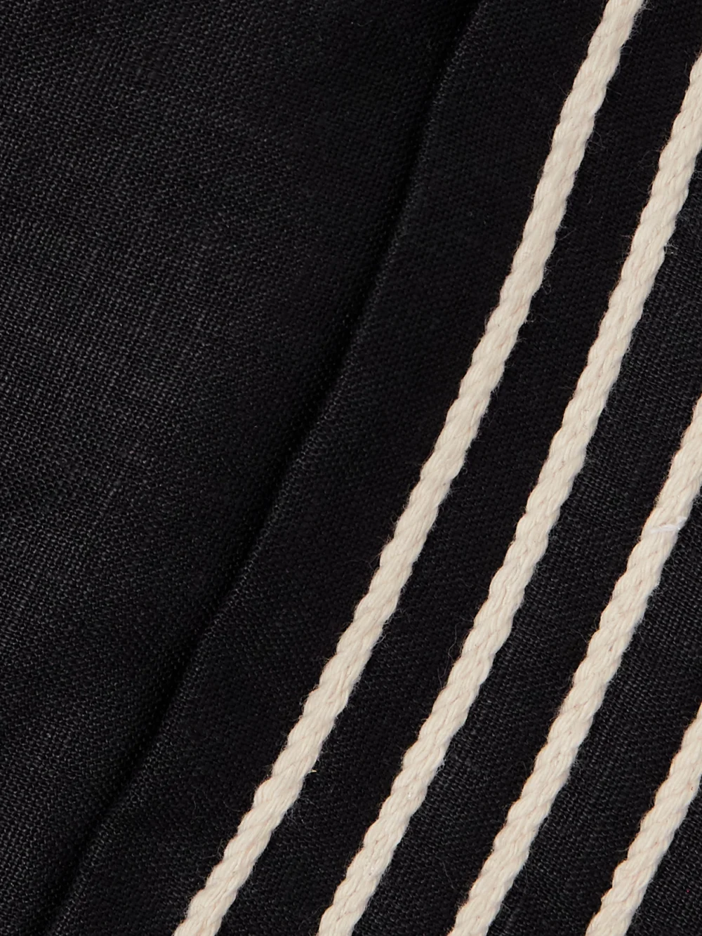 Close-up detail of the Andres Otalora Tu Sutileza Embroidered Linen Wide-leg Pants