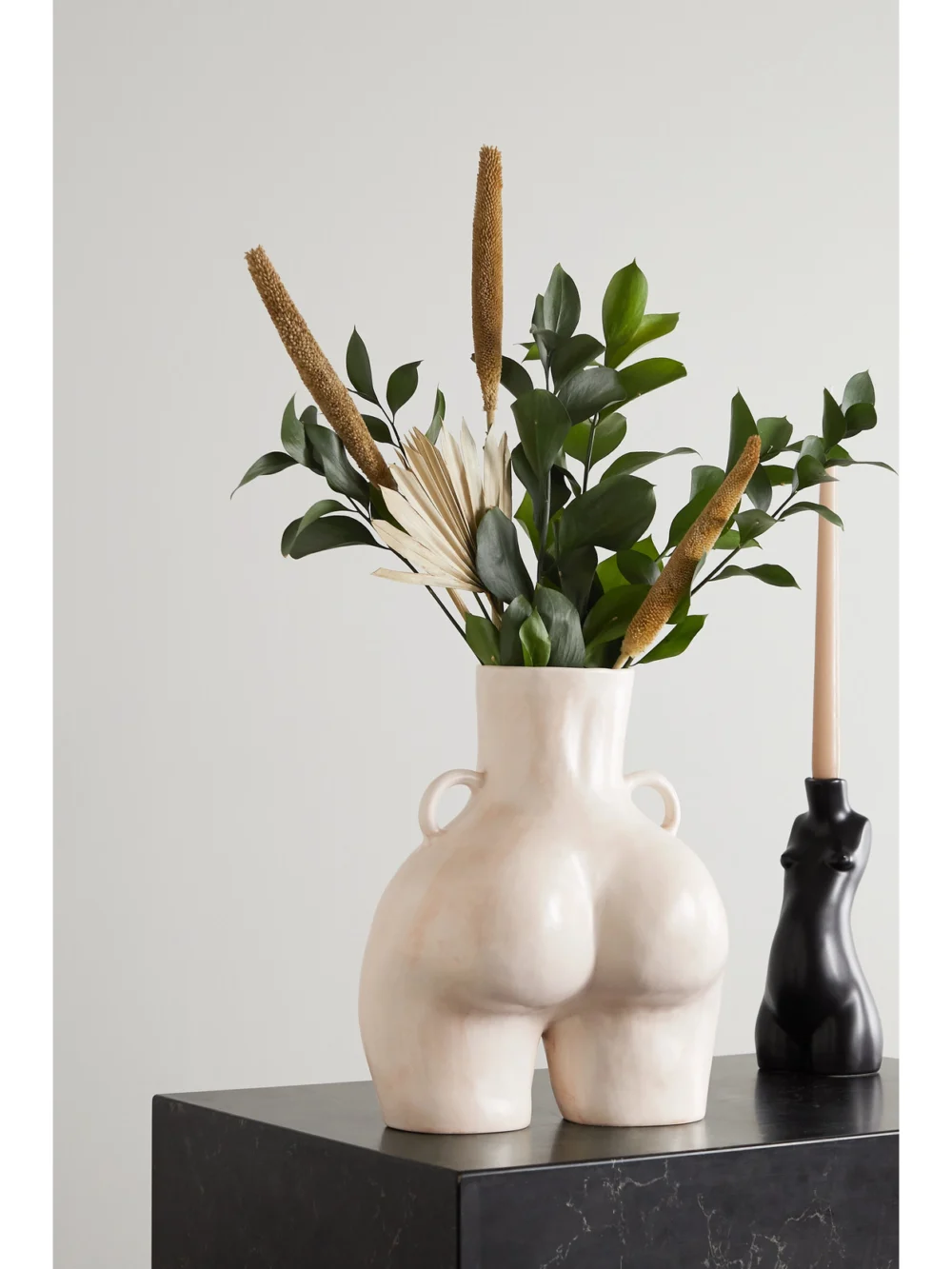 Anissa Kermiche Love Handles Ceramic Vase, styled view