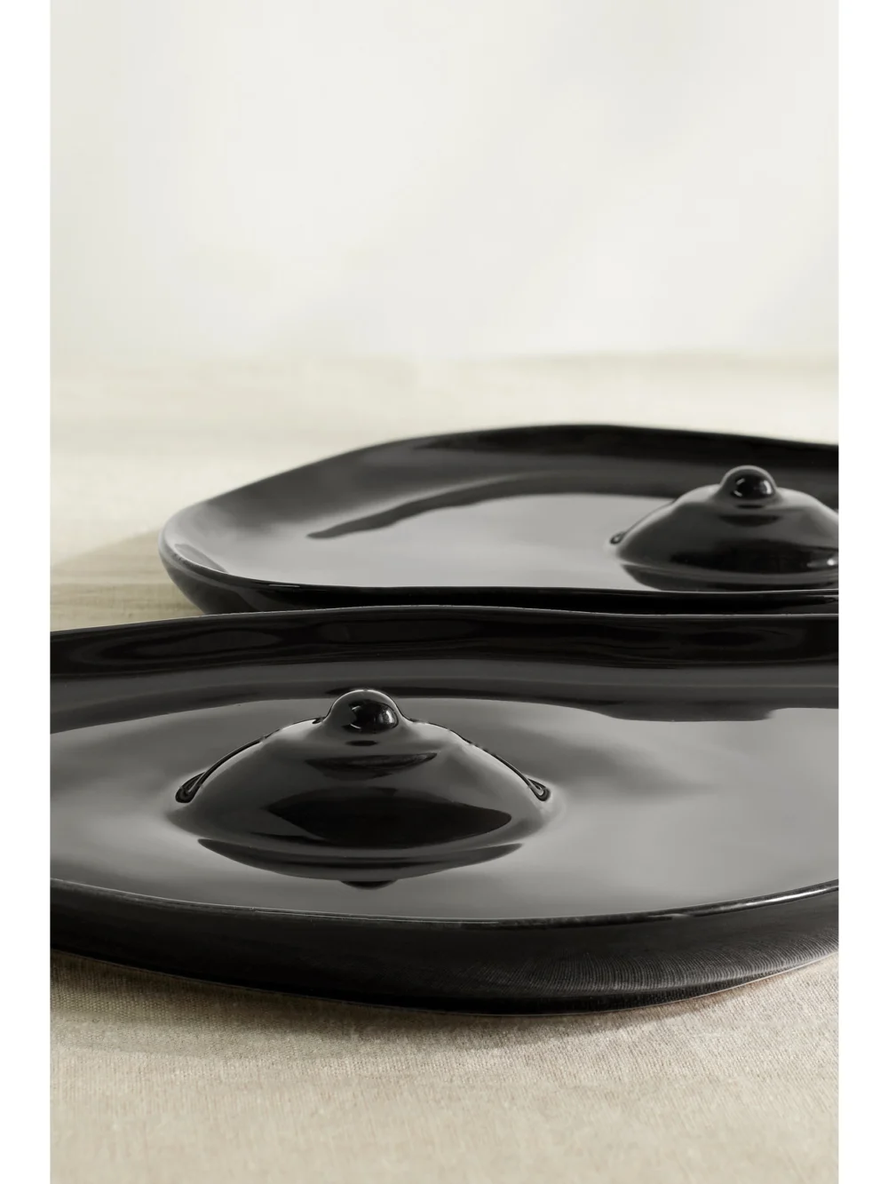 Close-up detail of the Anissa Kermiche Tatas Set of Two Earthenware Plates