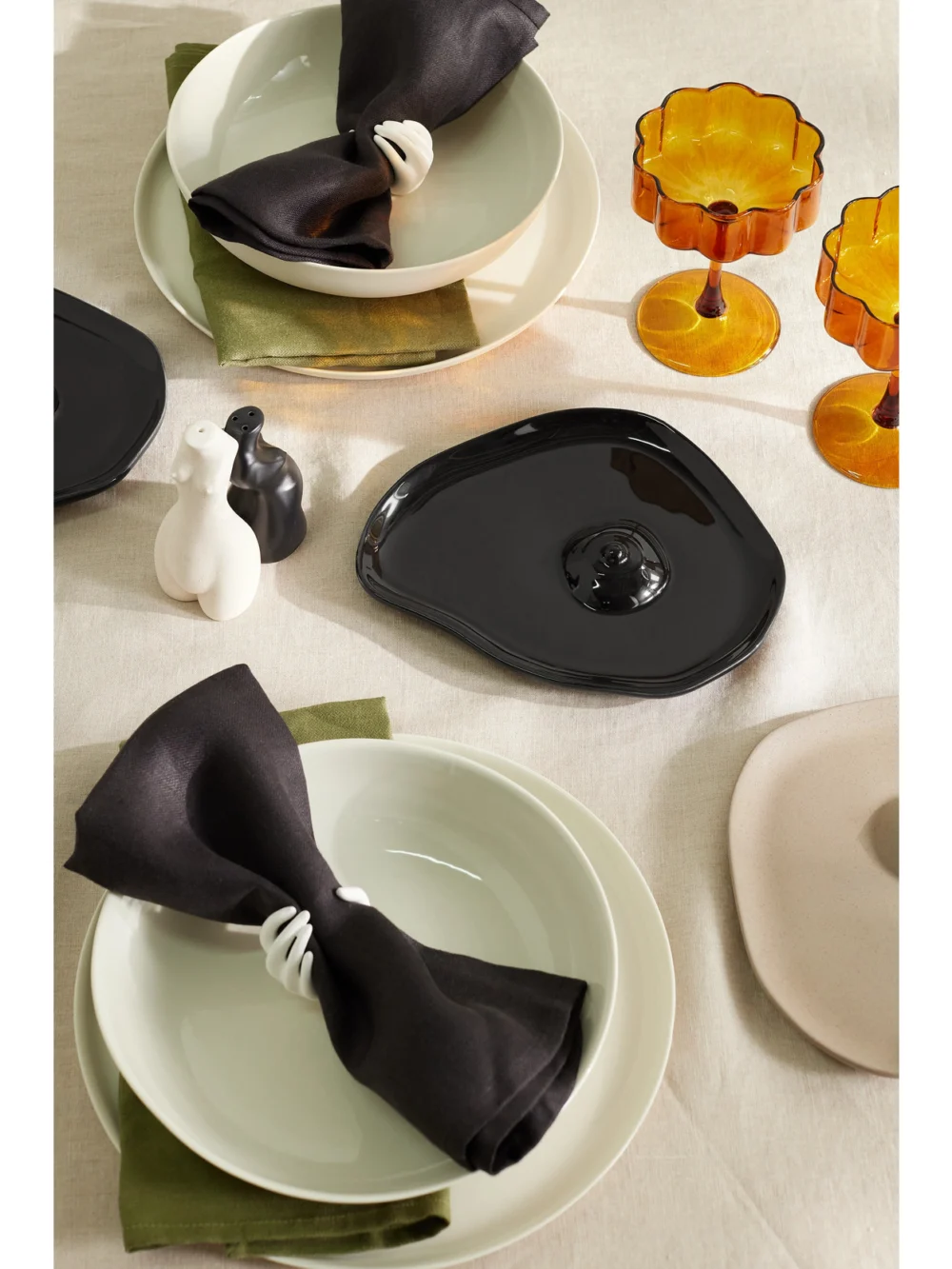 Anissa Kermiche Tatas Set of Two Earthenware Plates, styled view