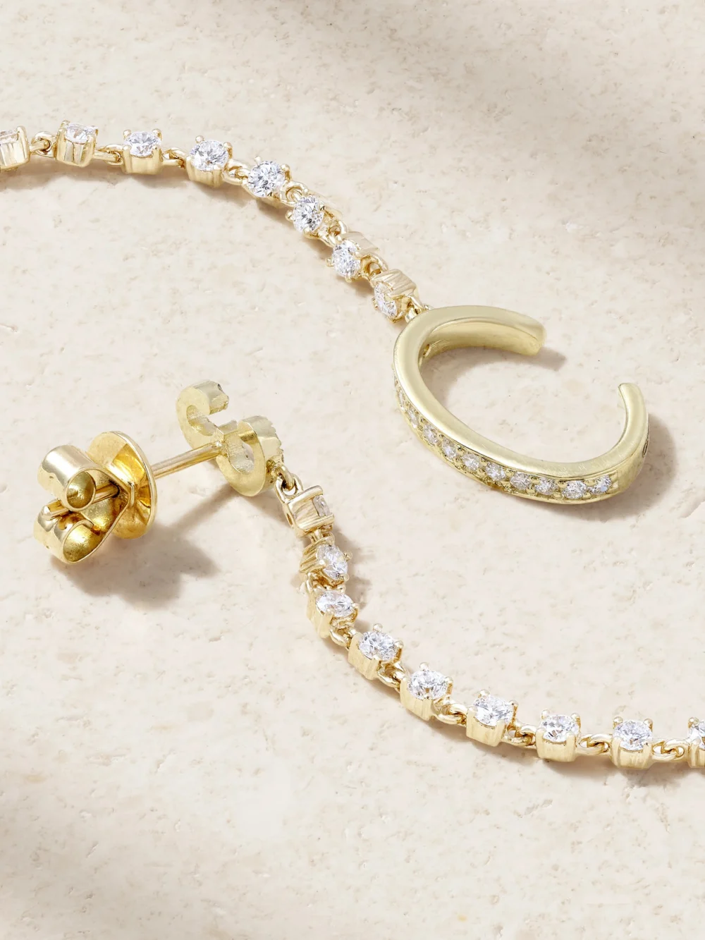 Back view of the Anita Ko 18-karat Gold Diamond Earring
