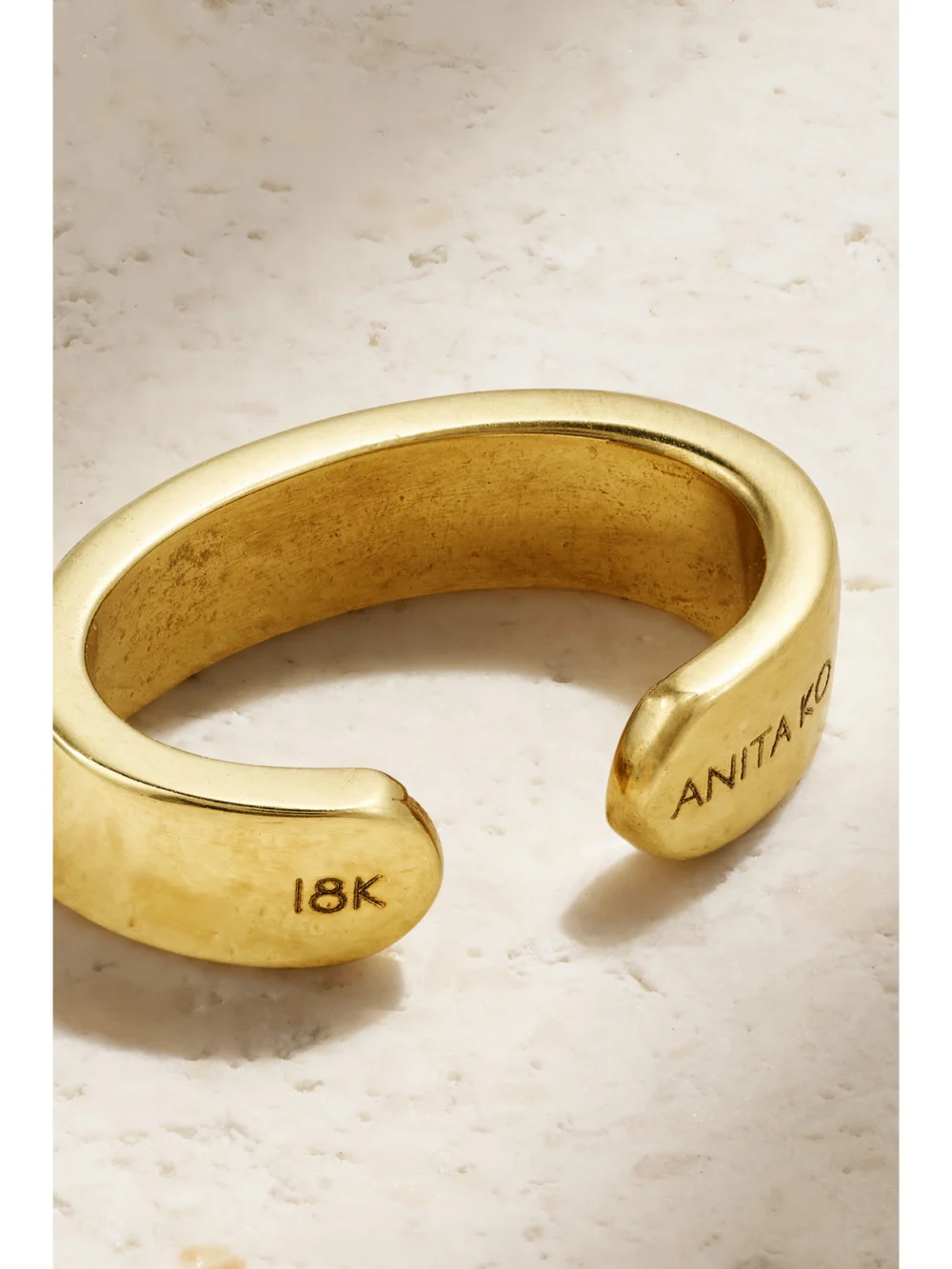 Close-up detail of the Anita Ko 18-karat Gold Ear Cuff