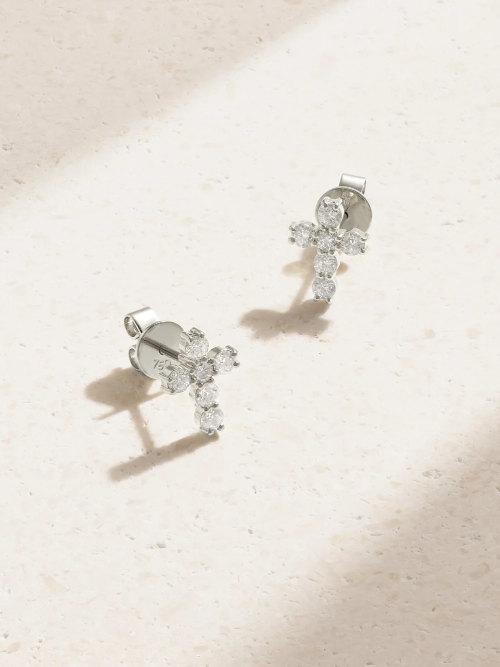 Anita Ko 18-karat White Gold Diamond Earrings in silver