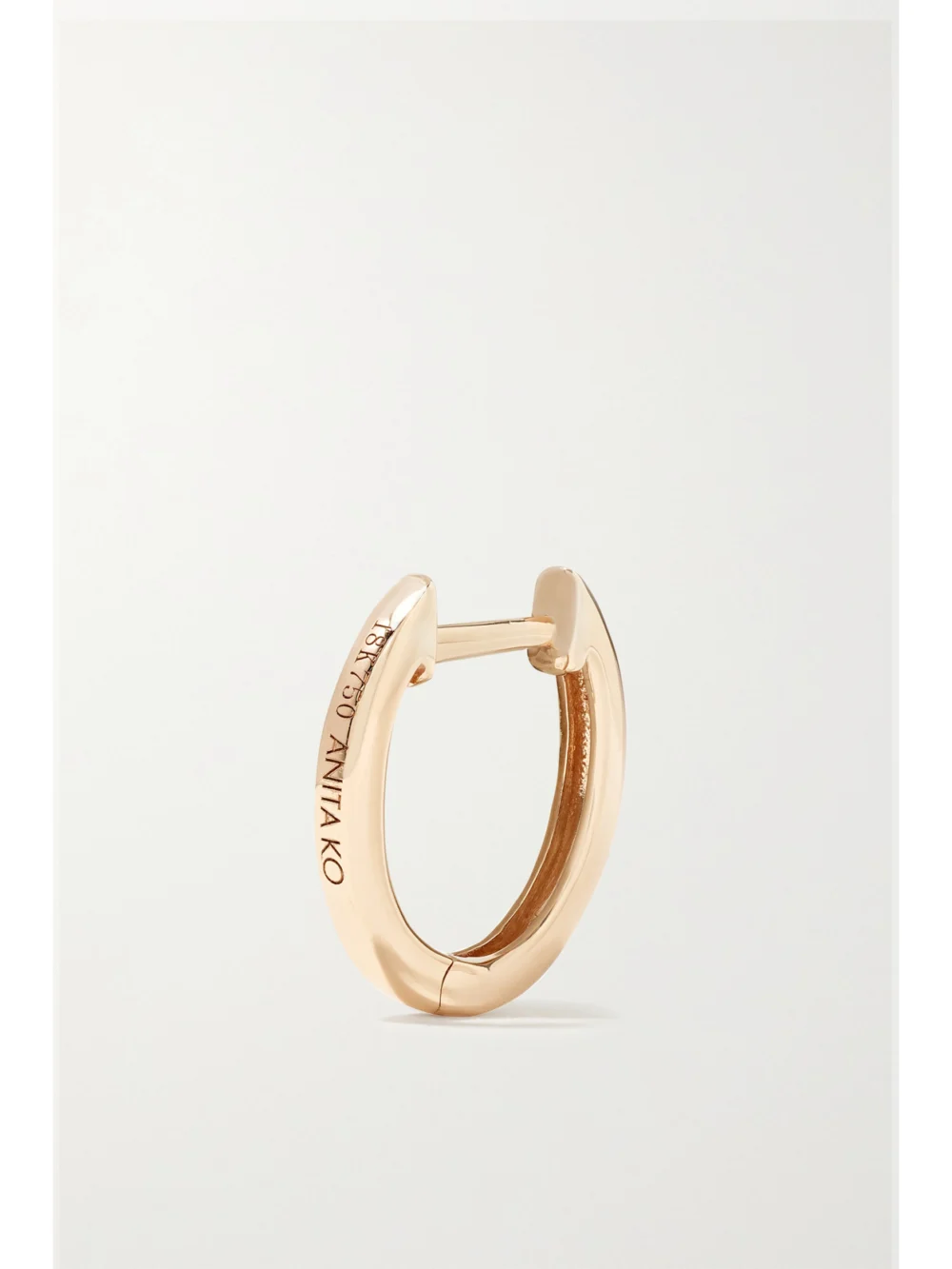Back view of the Anita Ko Huggies 18-karat Rose Gold Hoop Earrings