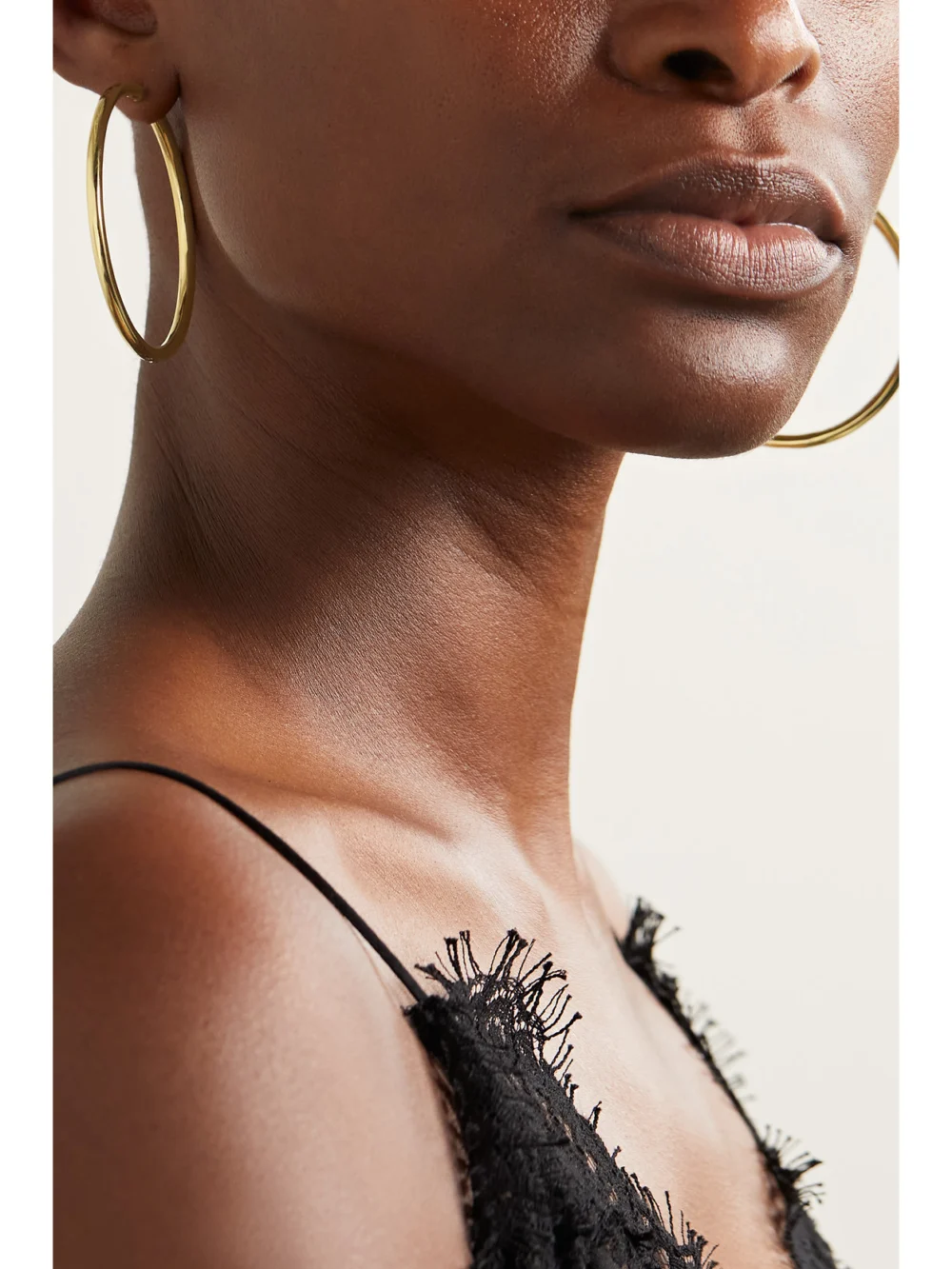 Anita Ko Large 18-karat Gold Hoop Earrings, styled view