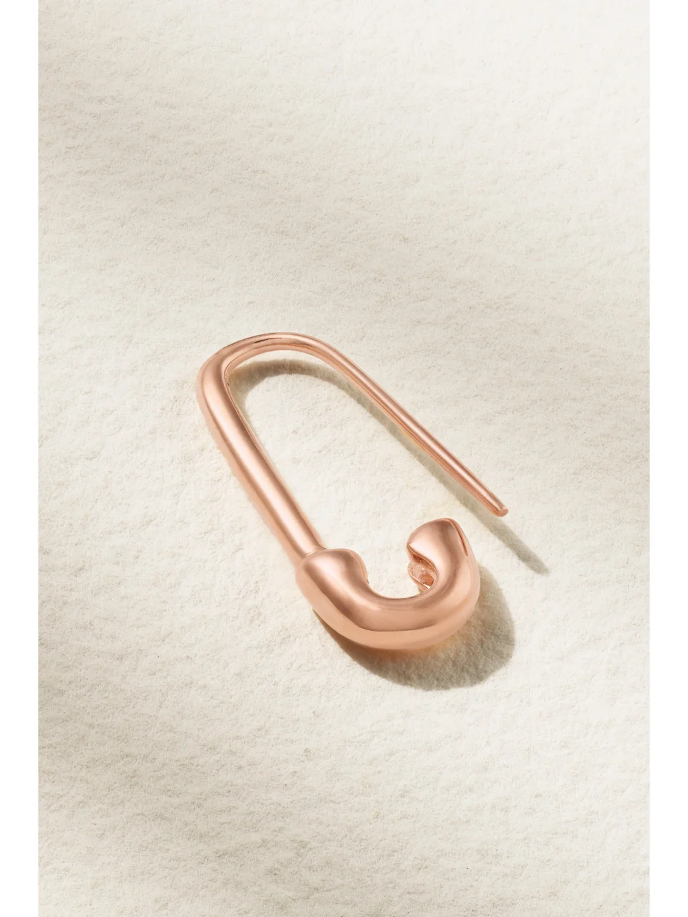Back view of the Anita Ko Safety Pin 18-karat Rose Gold Single Earring