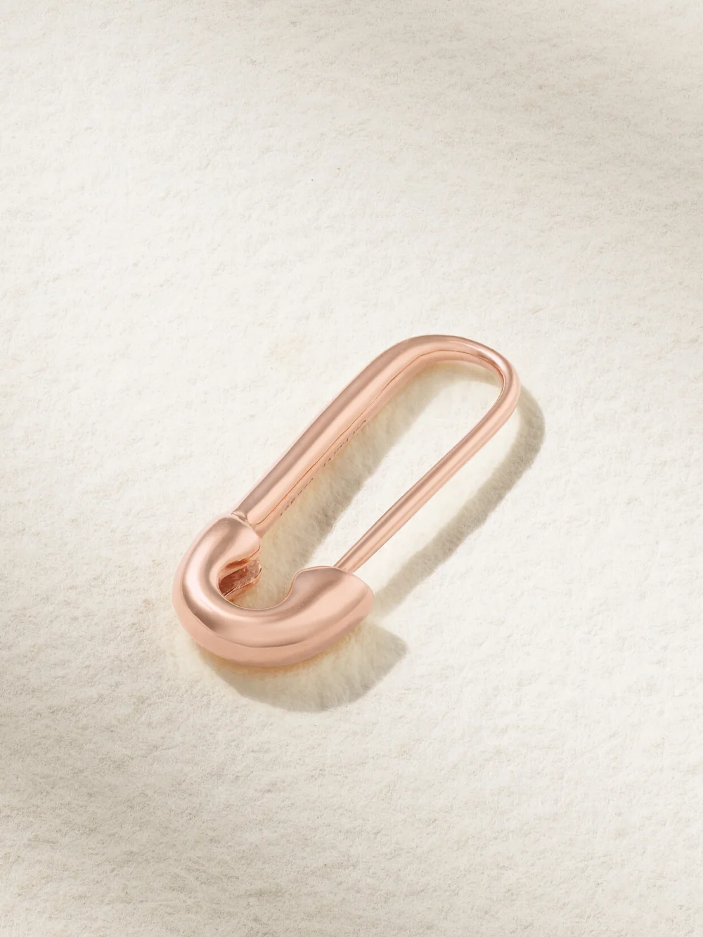 Anita Ko Safety Pin 18-karat Rose Gold Single Earring in l