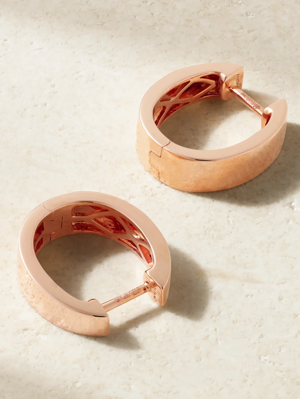 Back view of the Anita Ko Small Meryl 18-karat Rose Gold Hoop Earrings