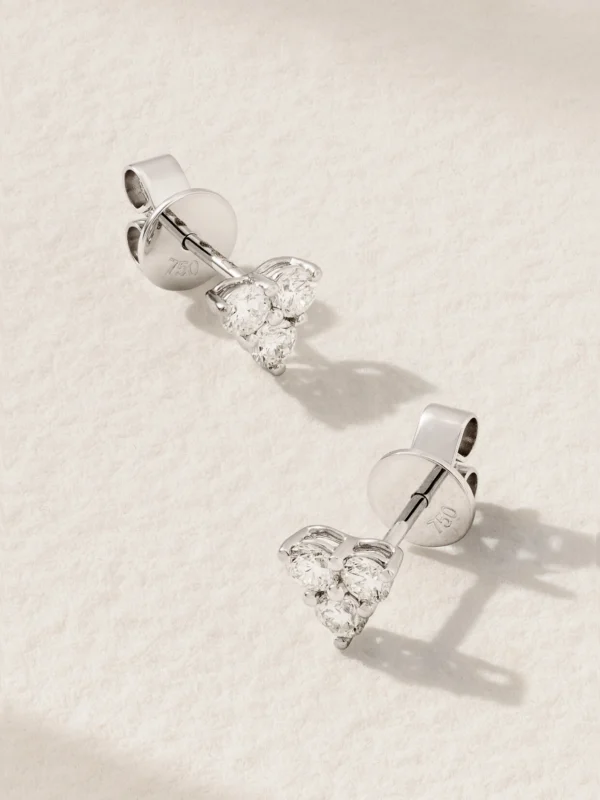Anita Ko Trillion 18-karat White Gold Diamond Earrings