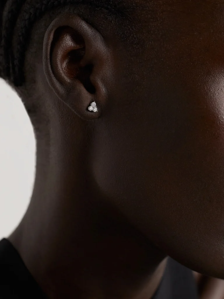 Anita Ko Trillion 18-karat White Gold Diamond Earrings