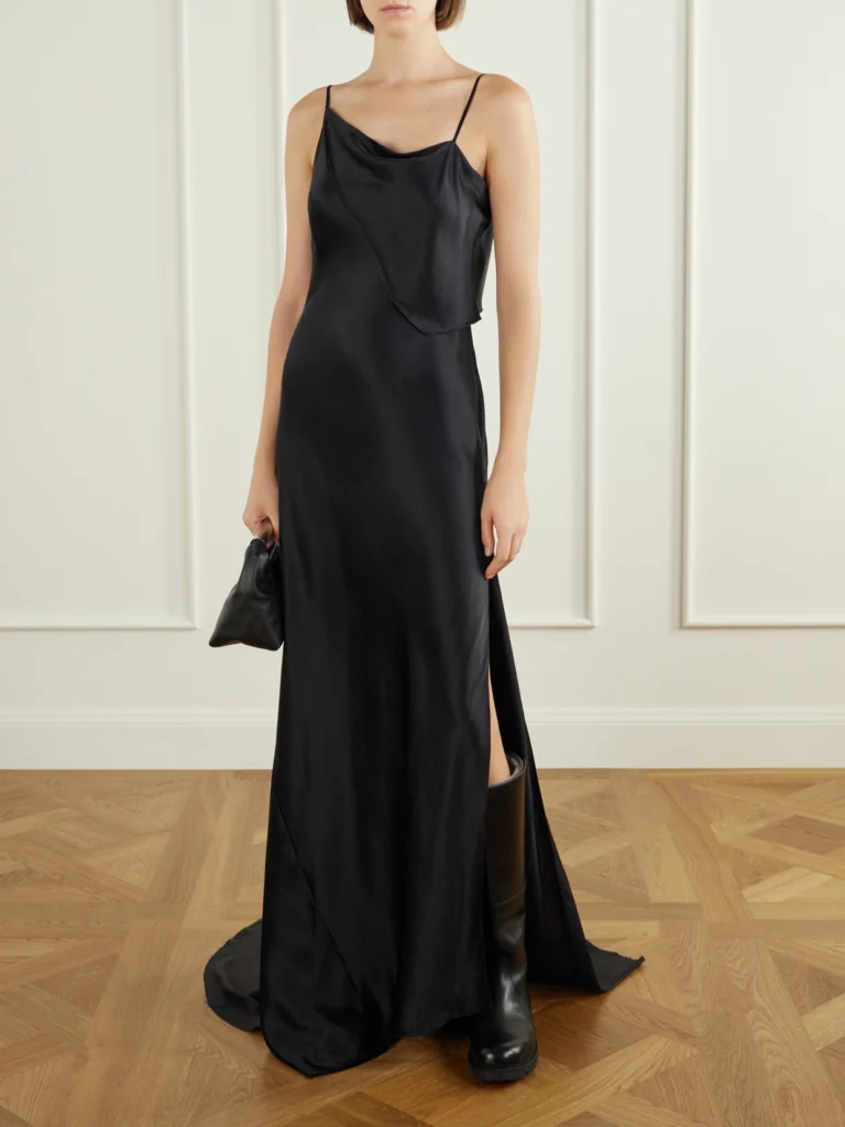 Ann Demeulemeester Aaricia Silk-satin Maxi Dress