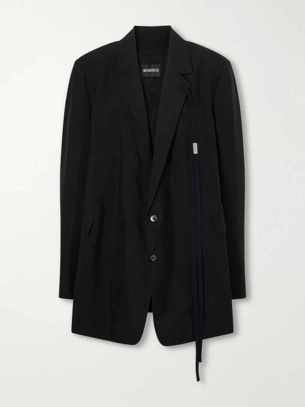 Ann Demeulemeester Agnes Crepe Blazer in black