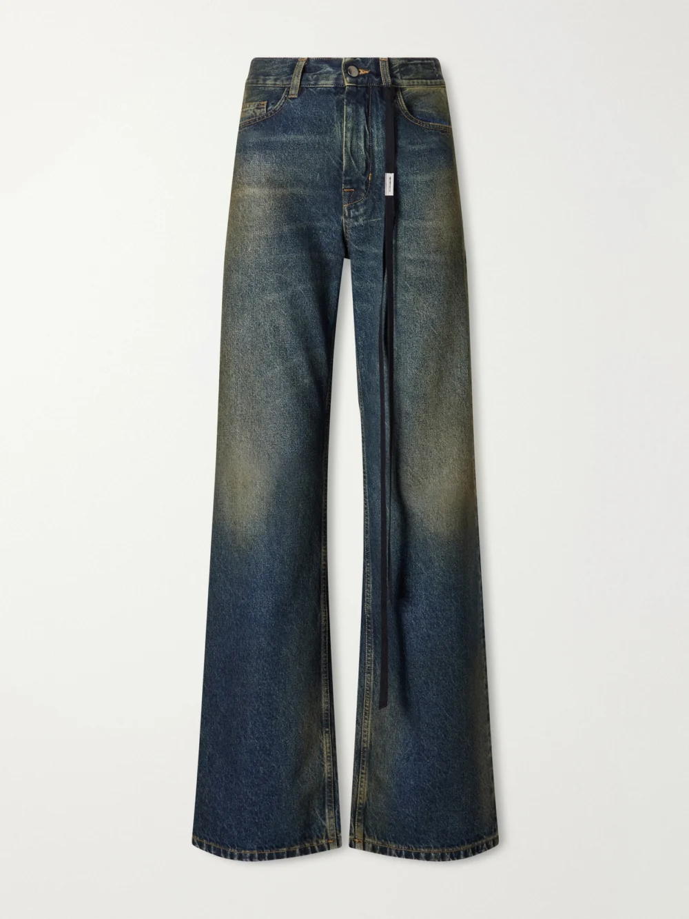 Ann Demeulemeester Genoveva Mid-rise Wide-leg Jeans in navy
