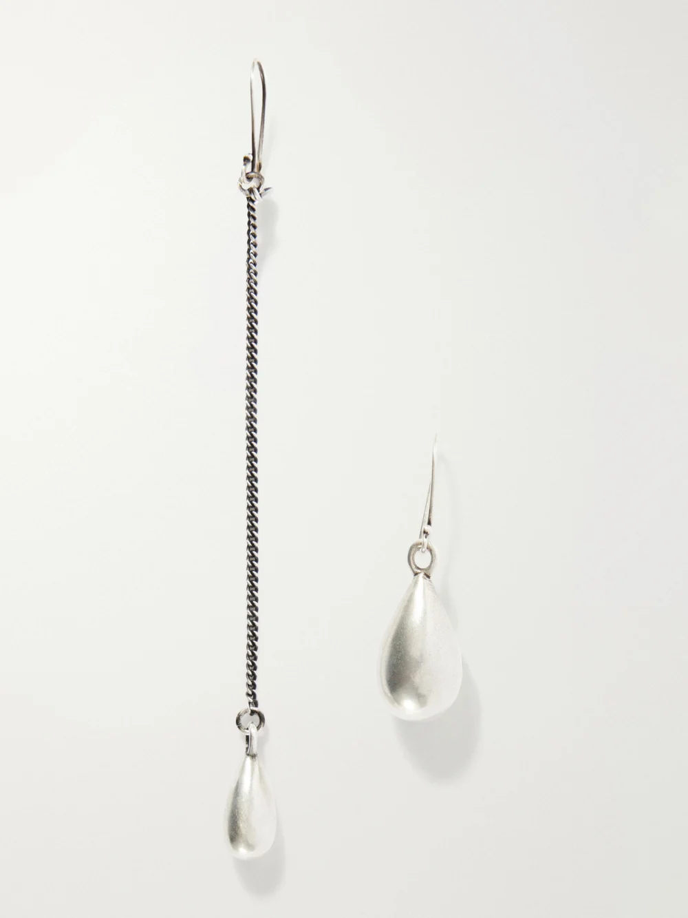 Ann Demeulemeester Judith Chain-embellished Silver Drop Earrings