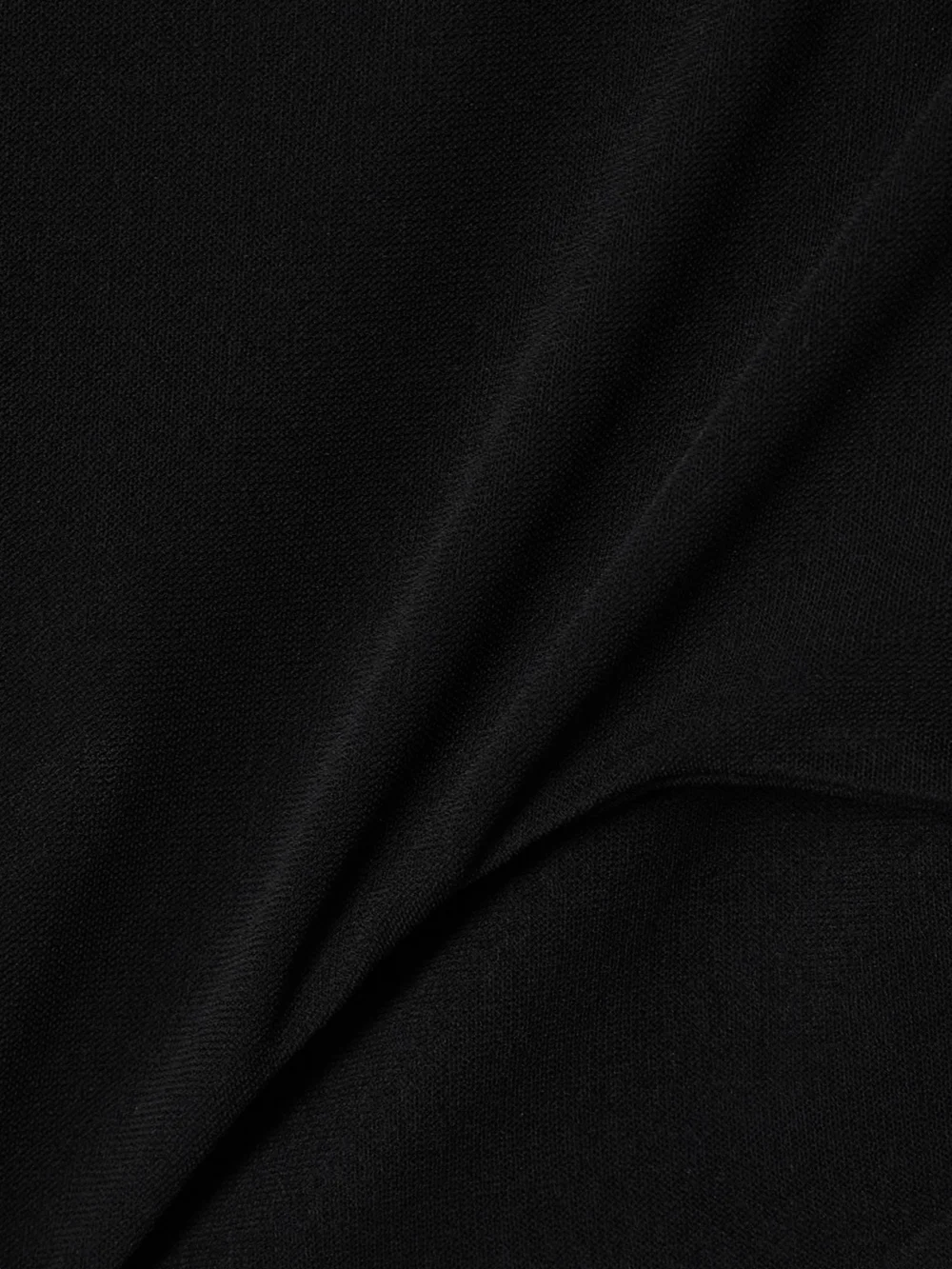 Close-up detail of the Ann Demeulemeester Xana Buckled Fringed Stretch-crepe Shorts