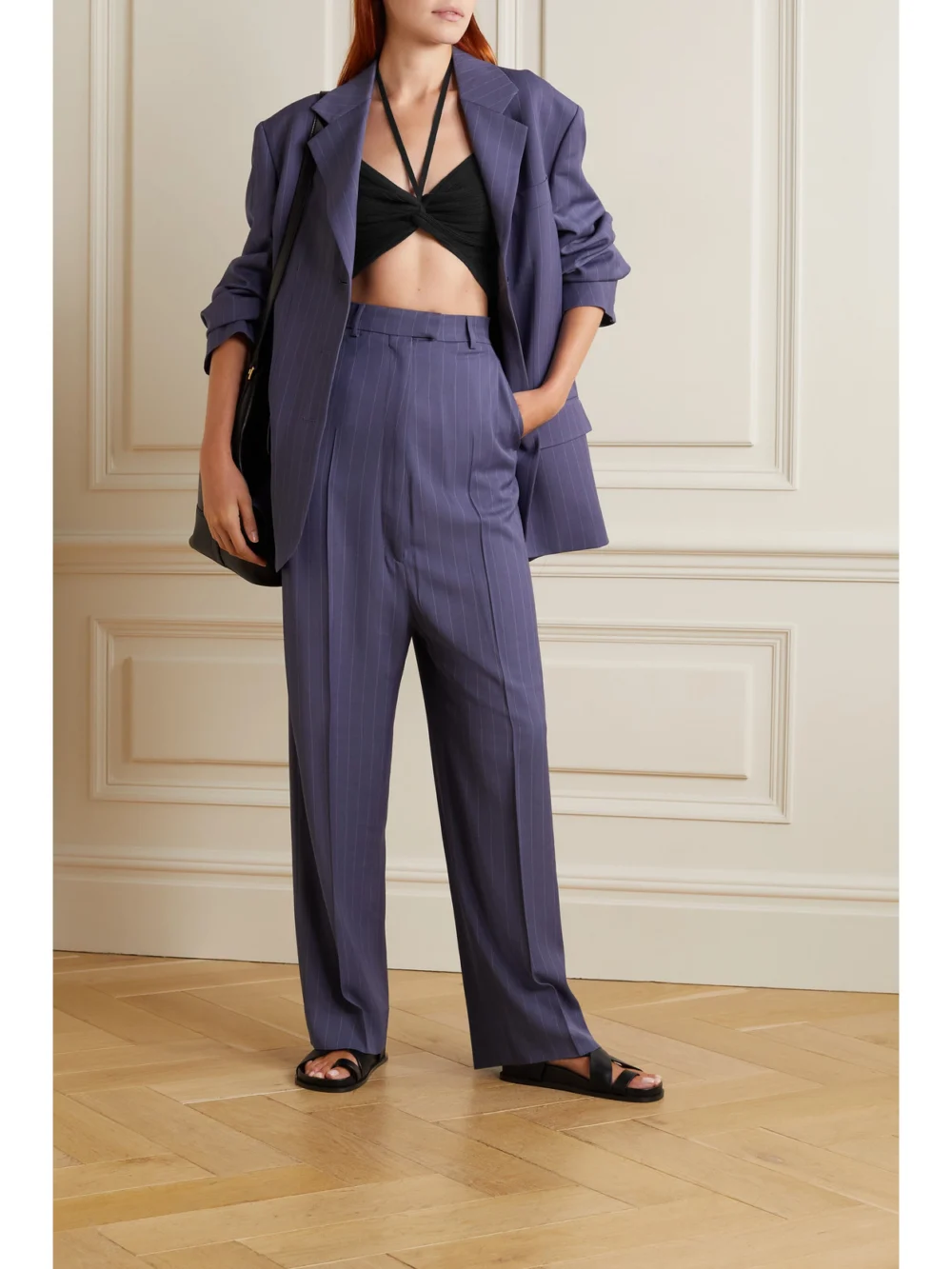 Anna Quan Tori Cropped Cotton-blend Jersey Top, worn by a model