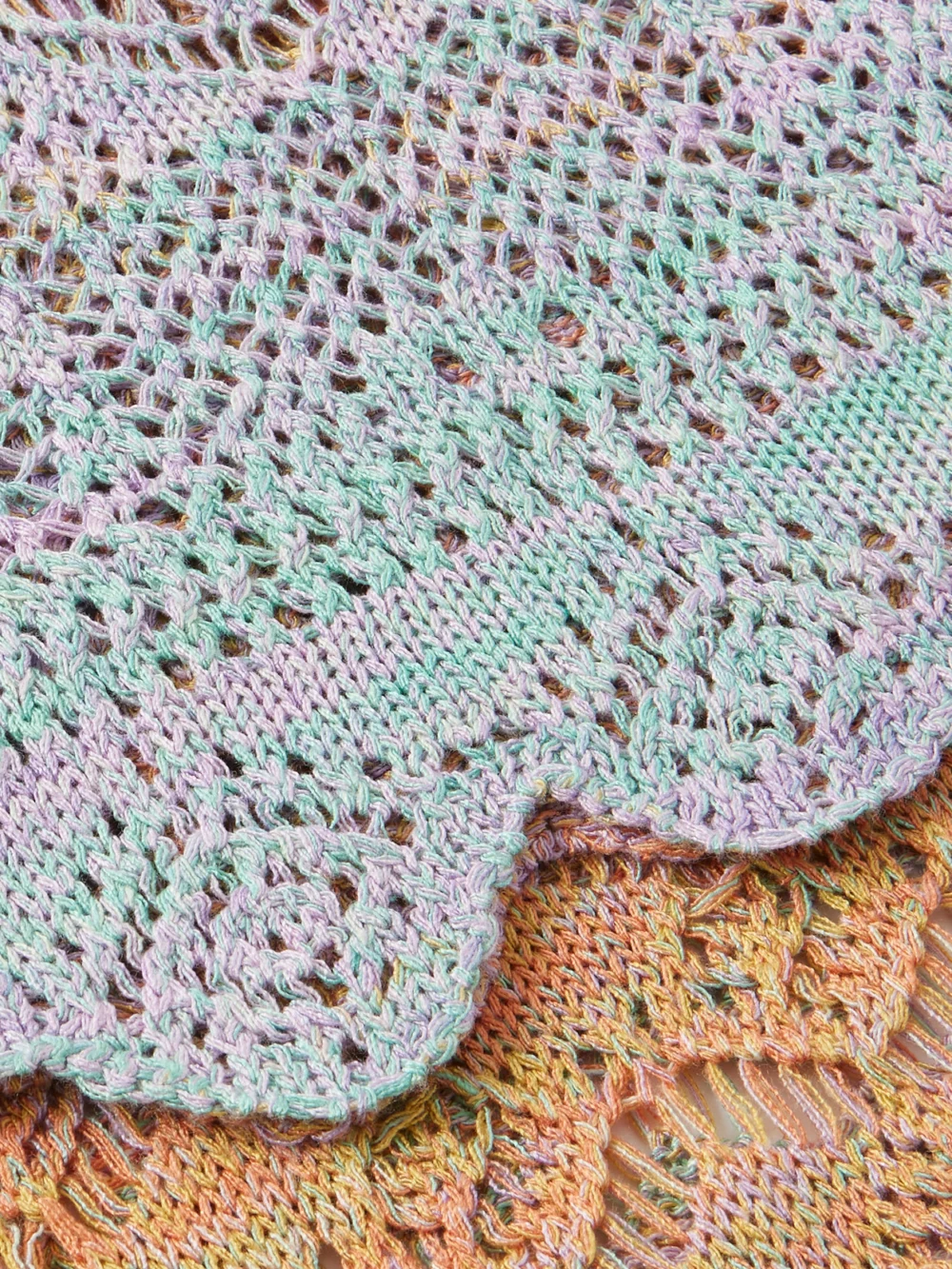 Close-up detail of the Anna Sui Space Dye Scarf