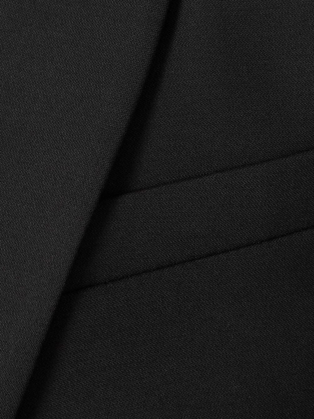 Close-up detail of the Another Tomorrow Grain De Poudre Wool Blazer