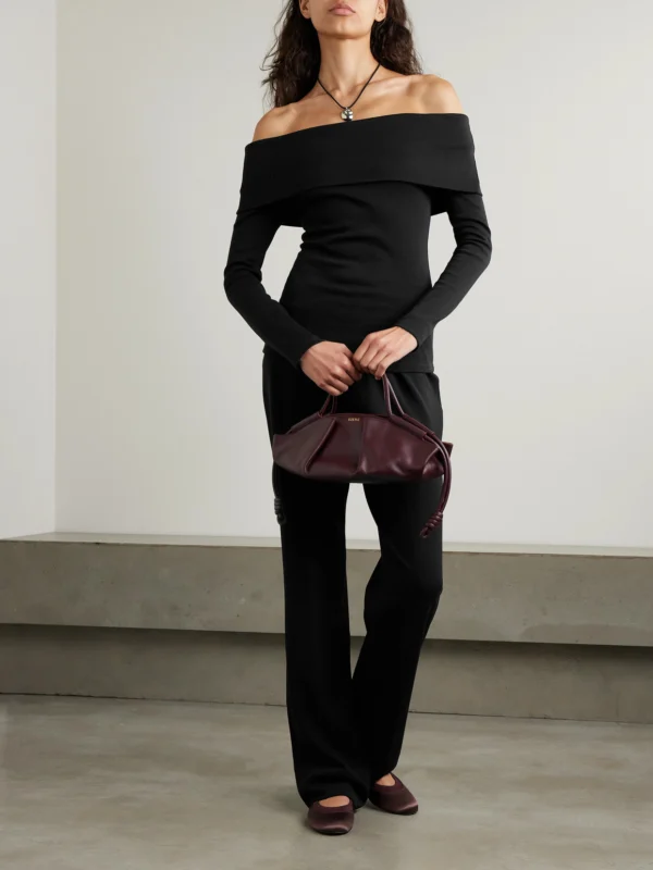 Another Tomorrow Off-the-shoulder Supima Cotton-jersey Top
