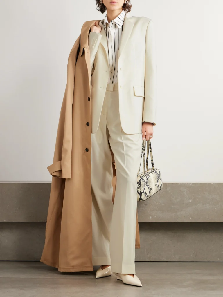 Another Tomorrow Oversized Merino Wool Blazer