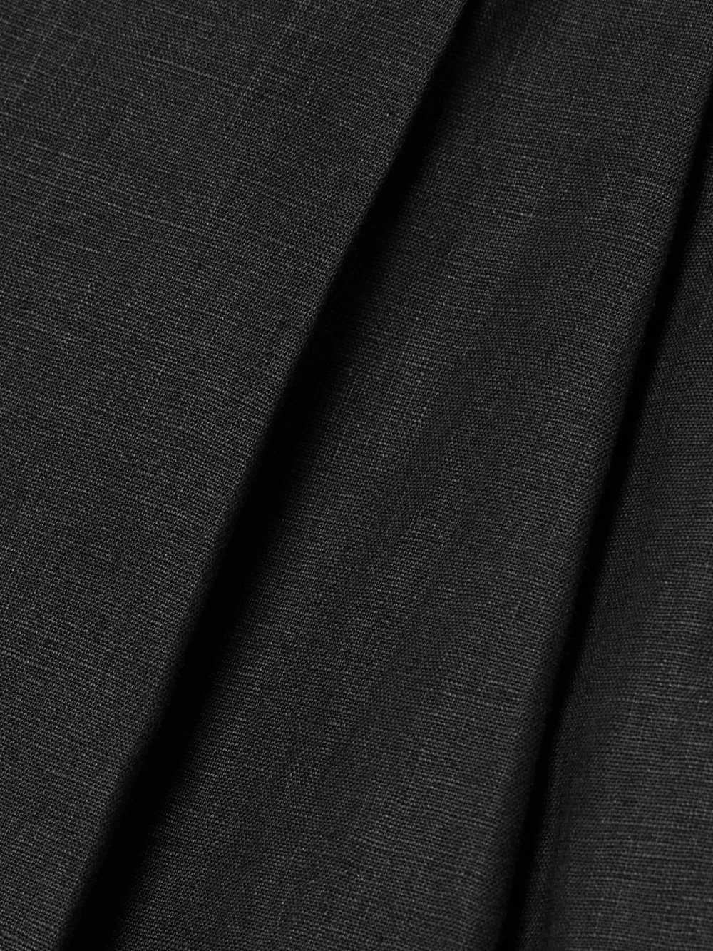 Close-up detail of the Another Tomorrow Pleated Linen Shorts