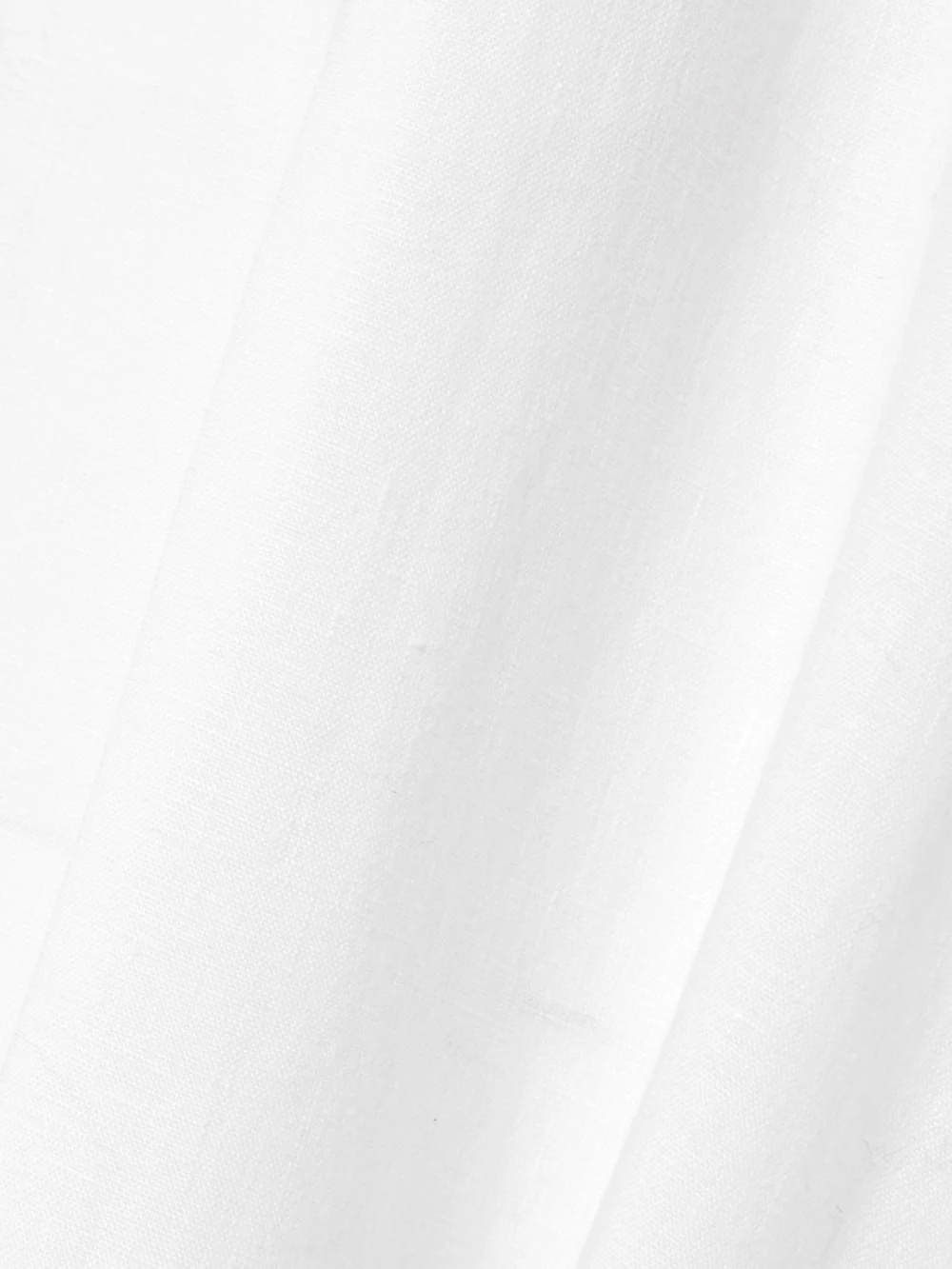 Close-up detail of the Another Tomorrow Pleated Linen Wide-leg Pants