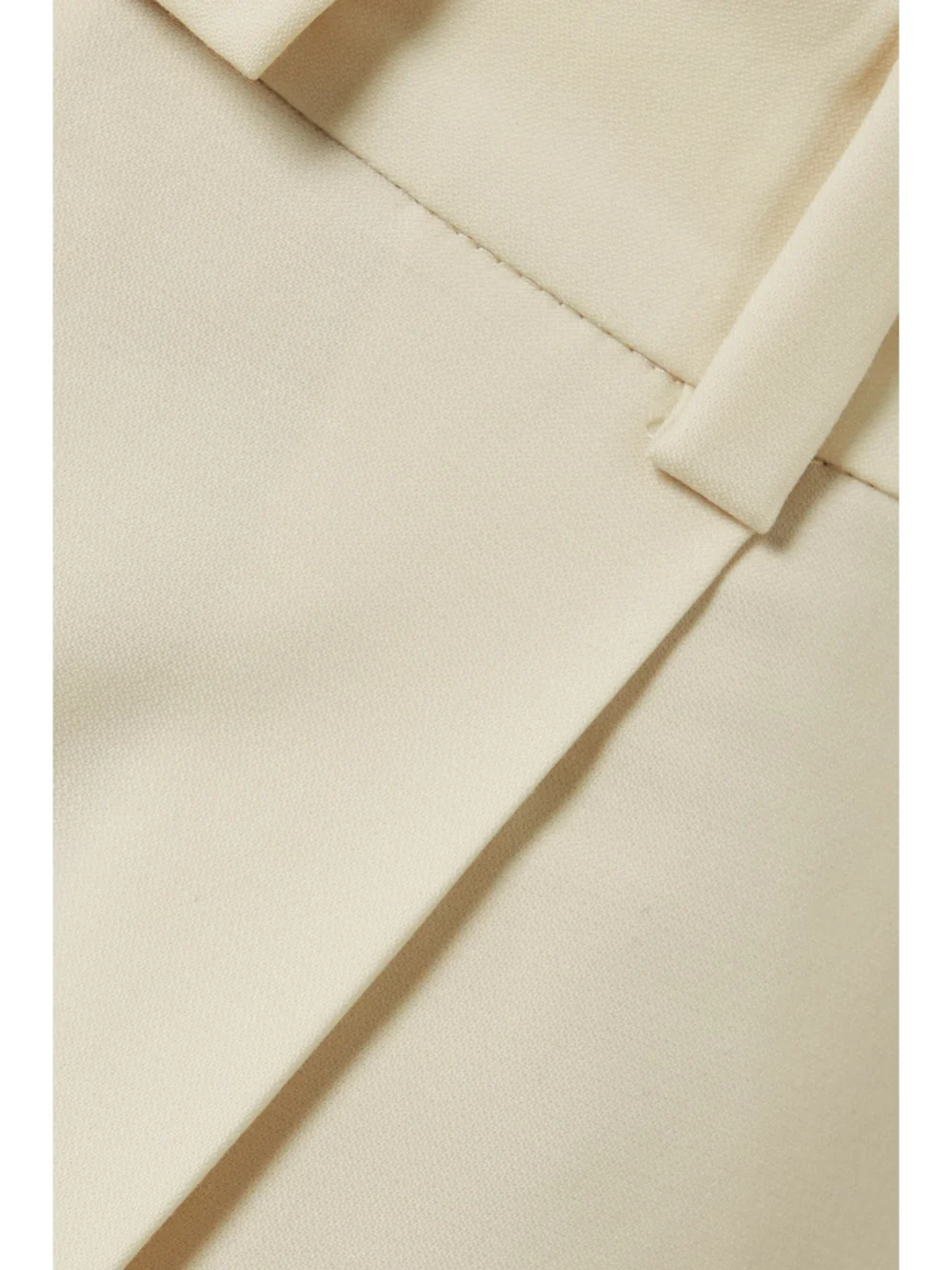 Close-up detail of the Another Tomorrow Pleated Merino Wool-twill Wide-leg Pants