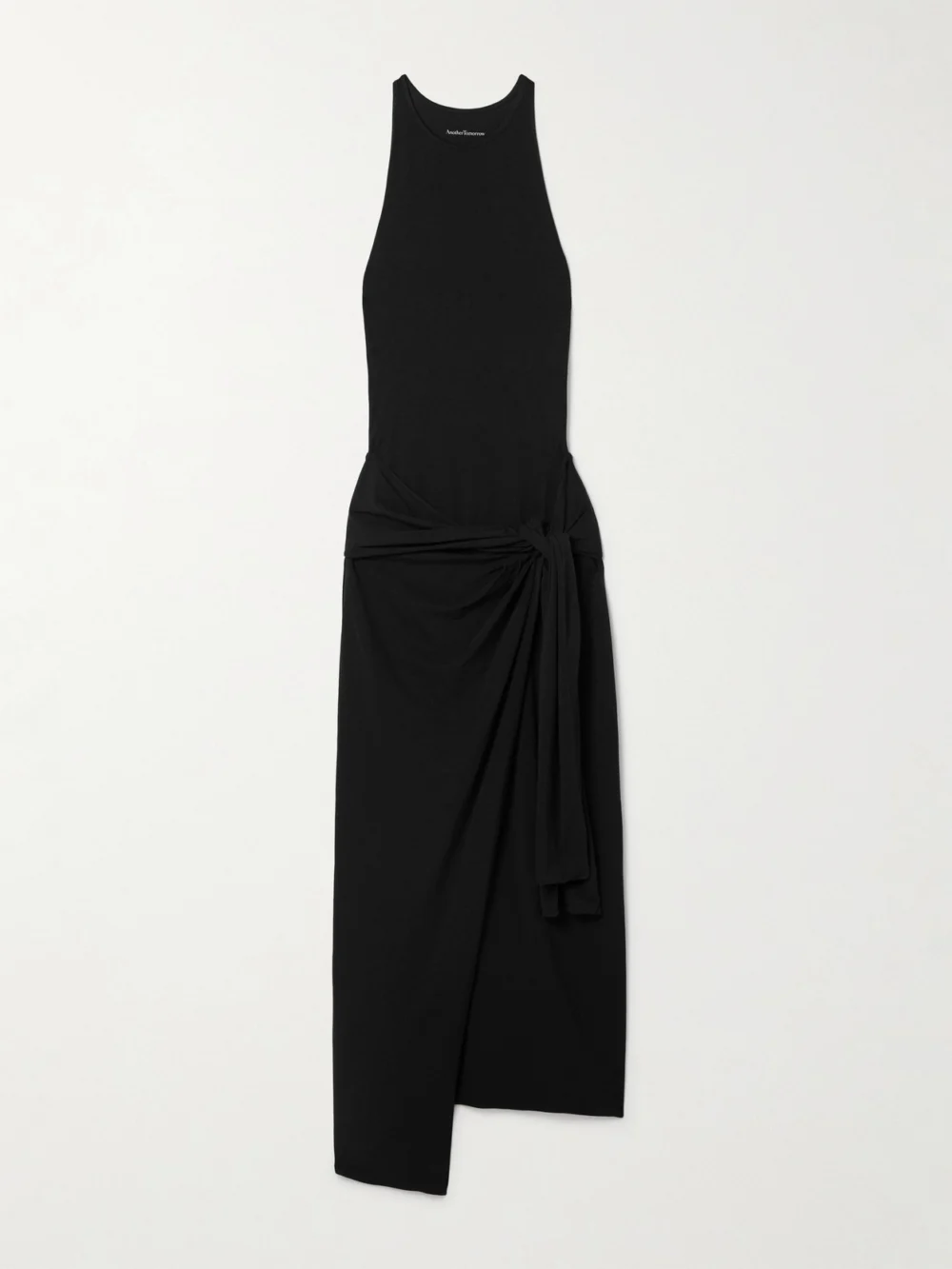 Another Tomorrow Stretch-jersey Midi Dress in black