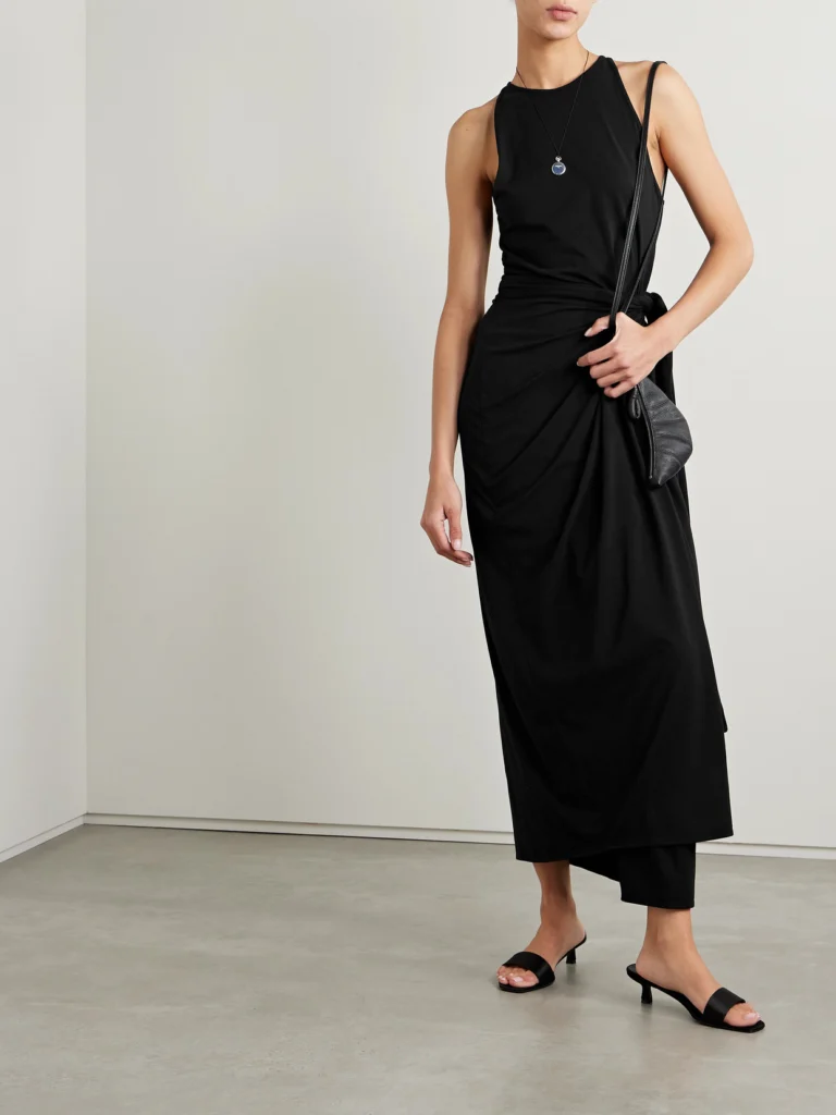 Another Tomorrow Stretch-jersey Midi Dress