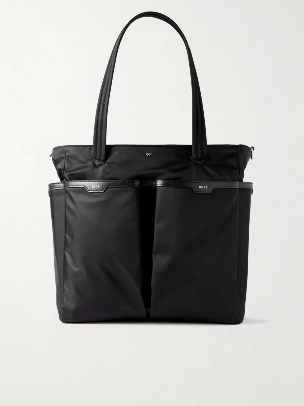 Anya Hindmarch Baby Leather-trimmed Econyl® Tote in black