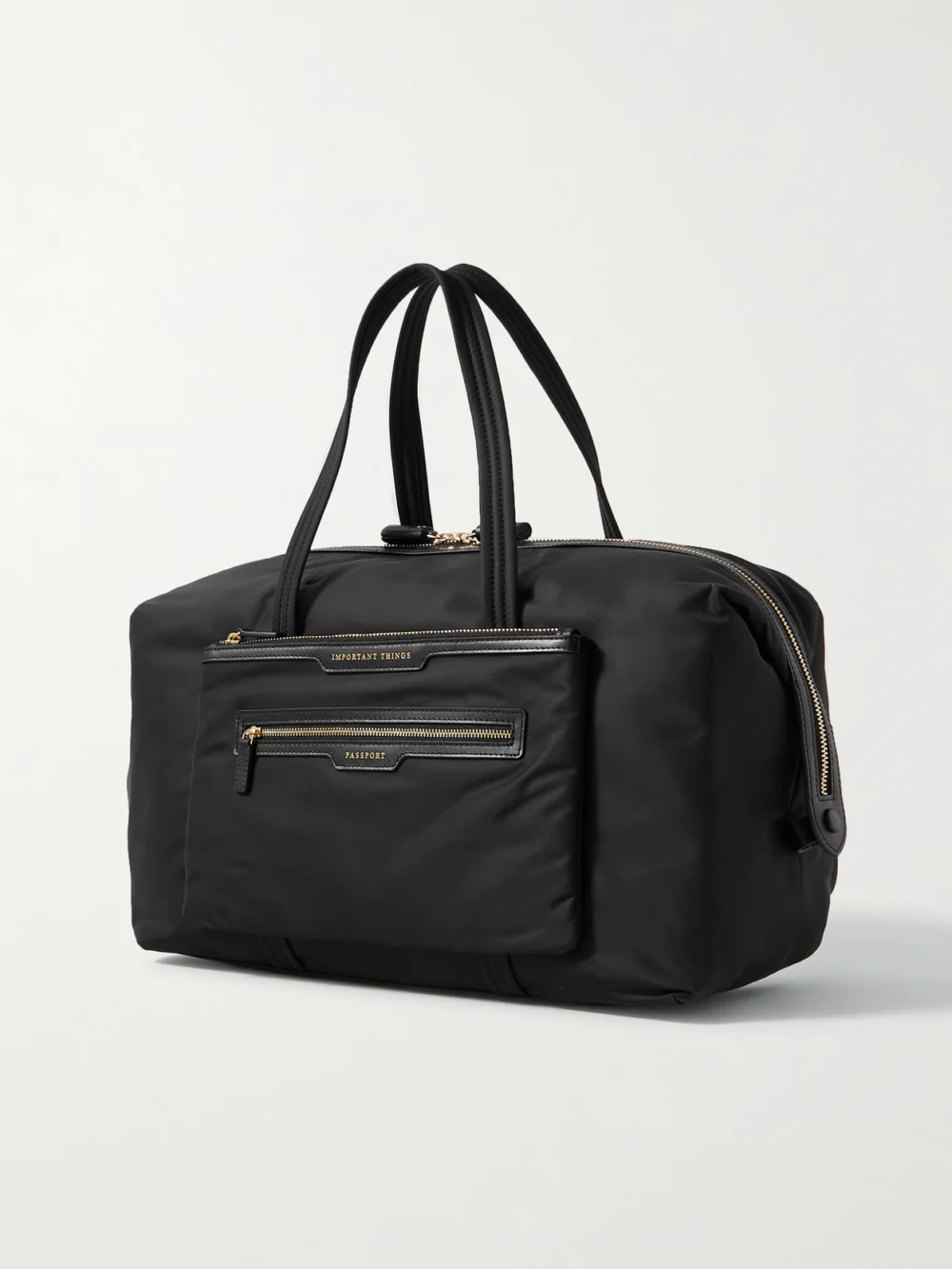 Back view of the Anya Hindmarch Inflight Leather-trimmed Econyl Weekend Bag