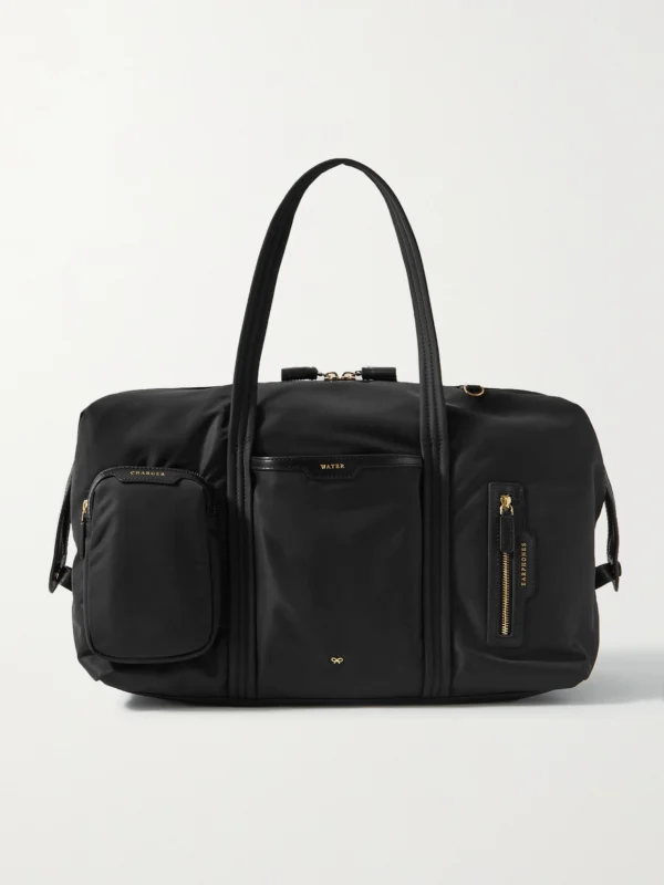 Anya Hindmarch Inflight Leather-trimmed Econyl Weekend Bag