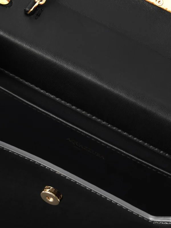 Close-up detail of the Aquazzura Alex Patent-leather Clutch
