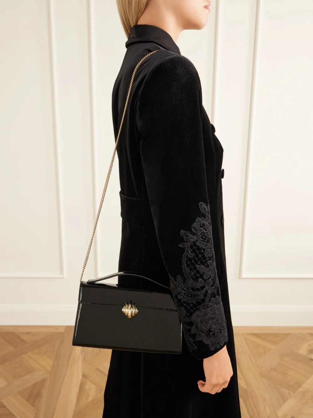 Aquazzura Alex Patent-leather Clutch