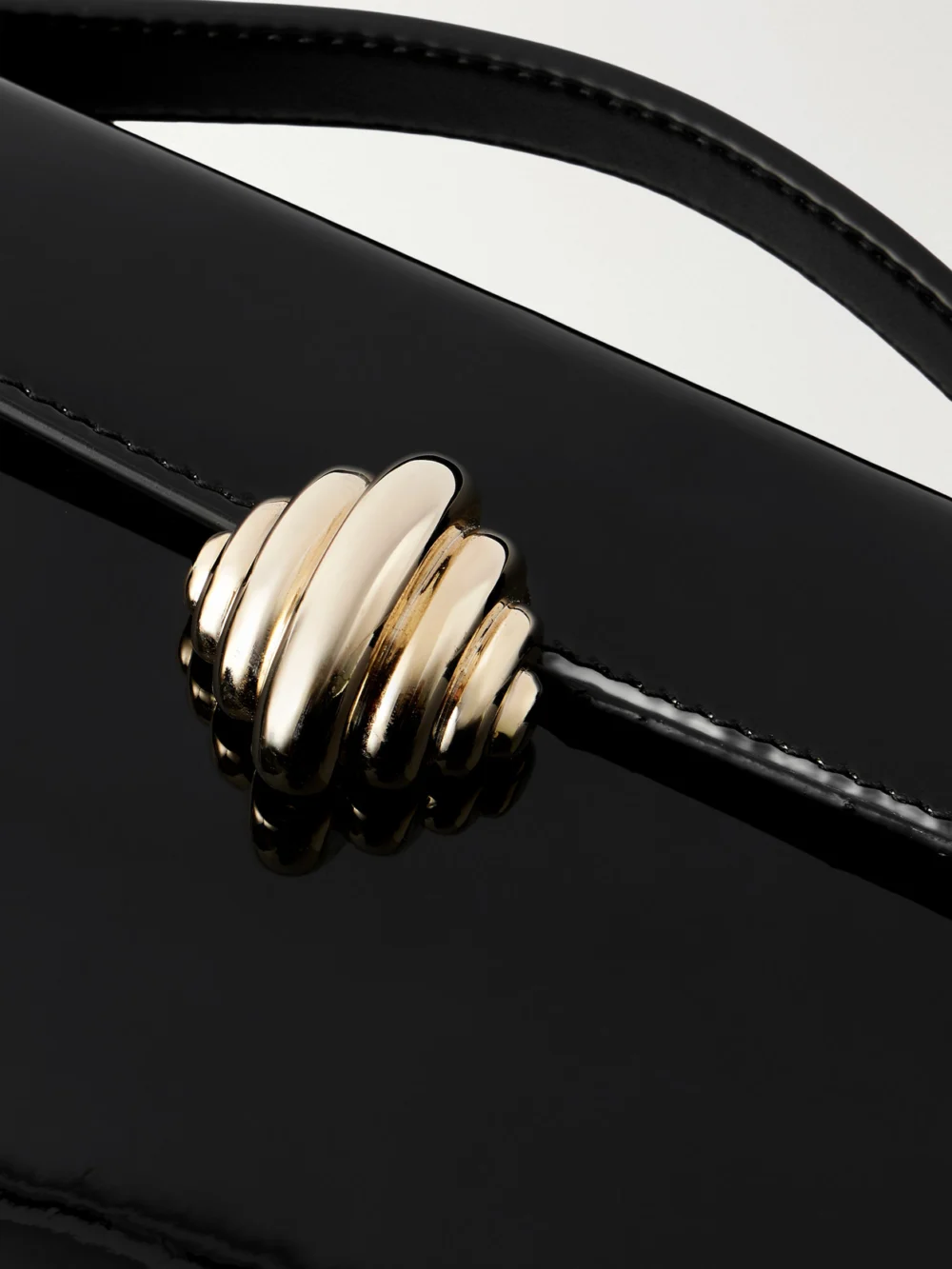 Aquazzura Alex Patent-leather Clutch, another view