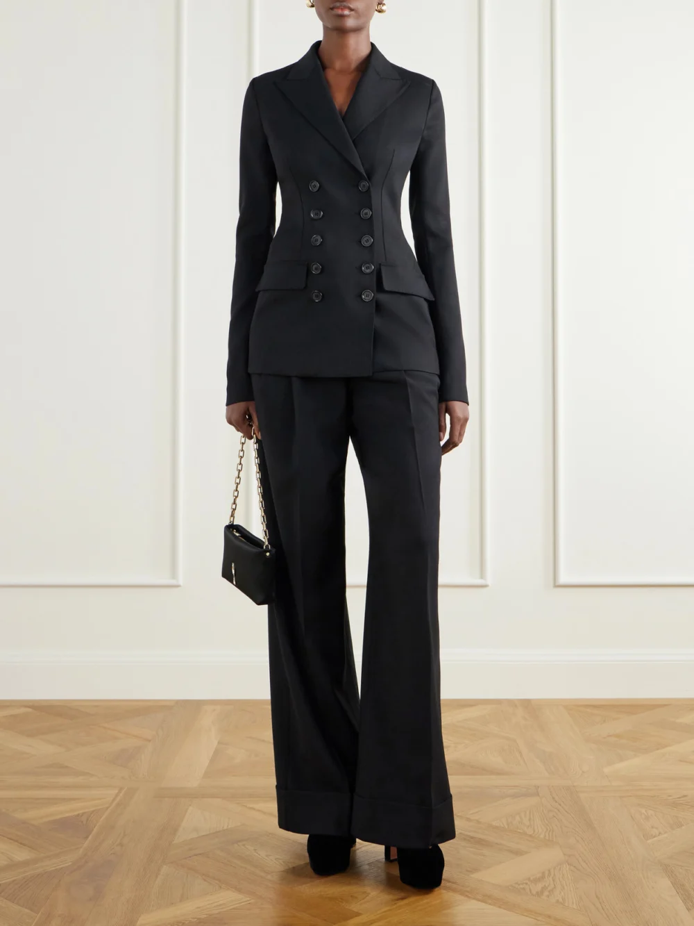 Aquazzura Amira 110 Velvet Pumps, styled view