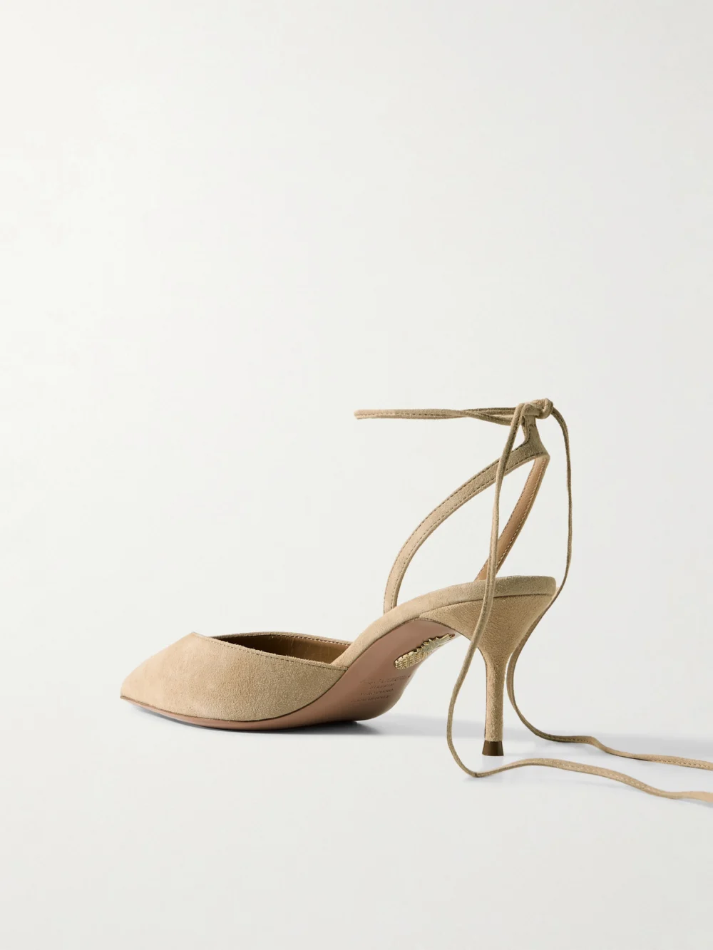 Back view of the Aquazzura Beyond 65 Suede Pumps