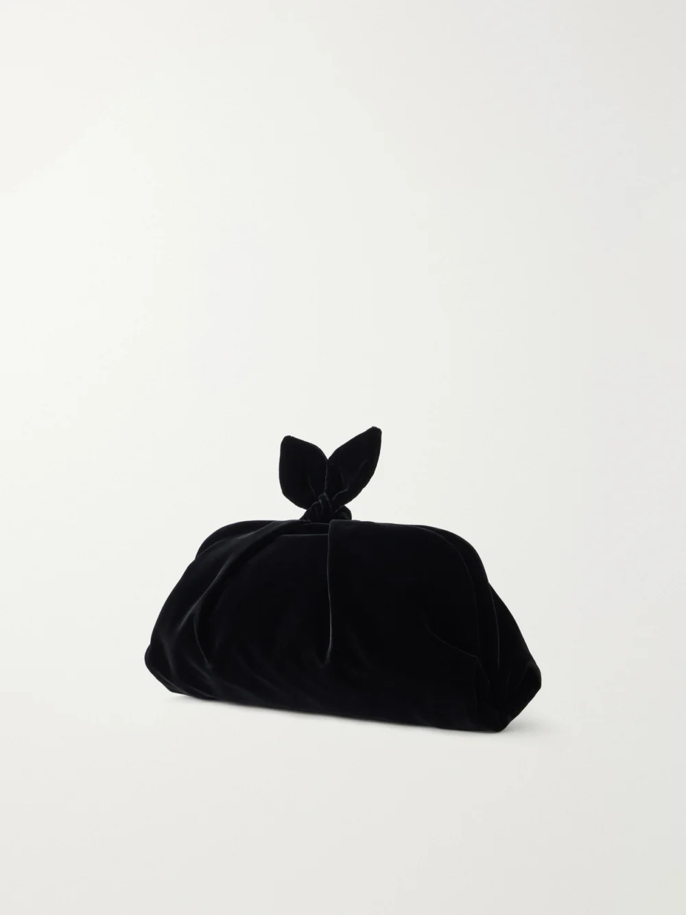 Back view of the Aquazzura Bow Tie Velvet Clutch