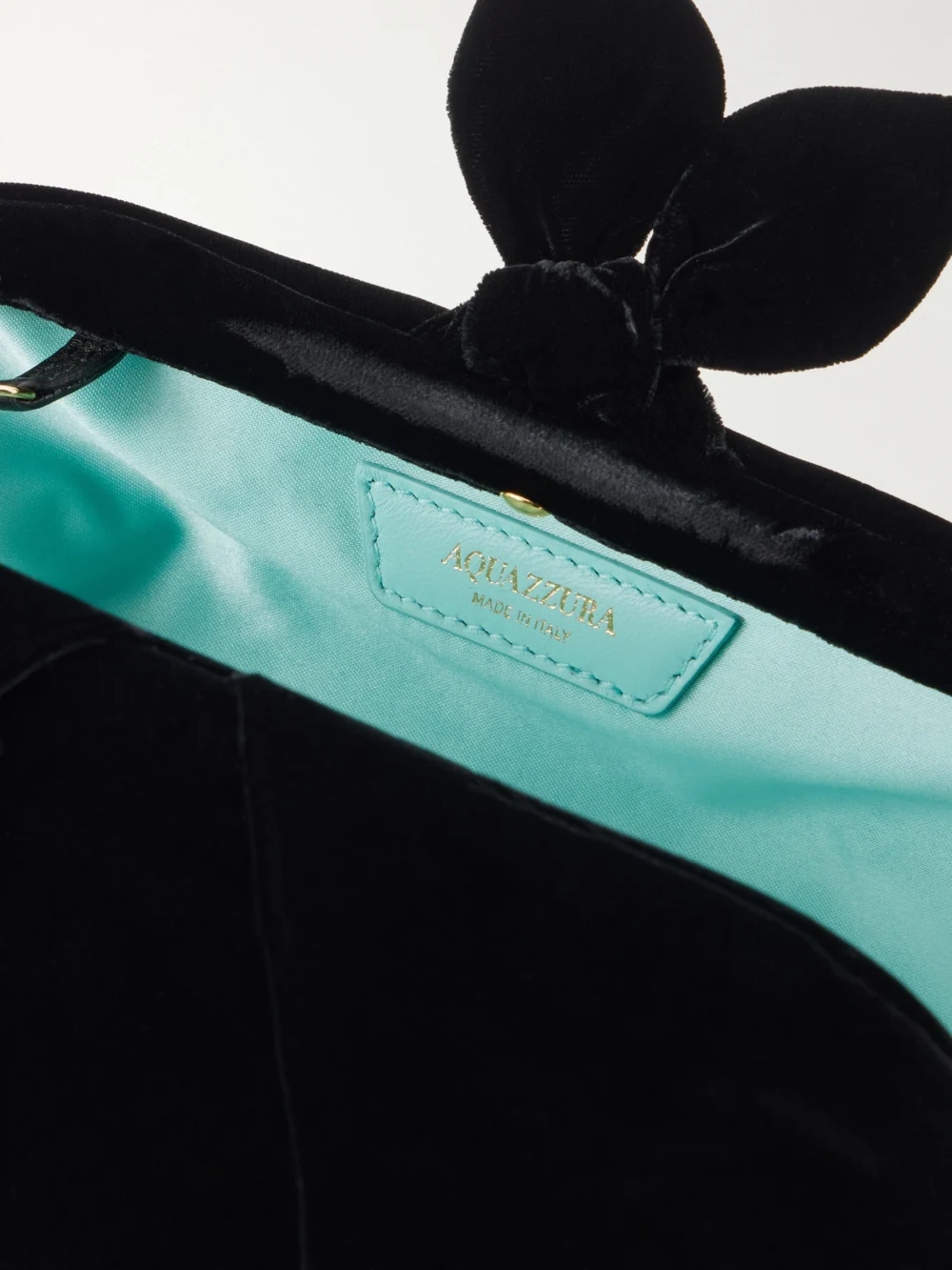Aquazzura Bow Tie Velvet Clutch, another view