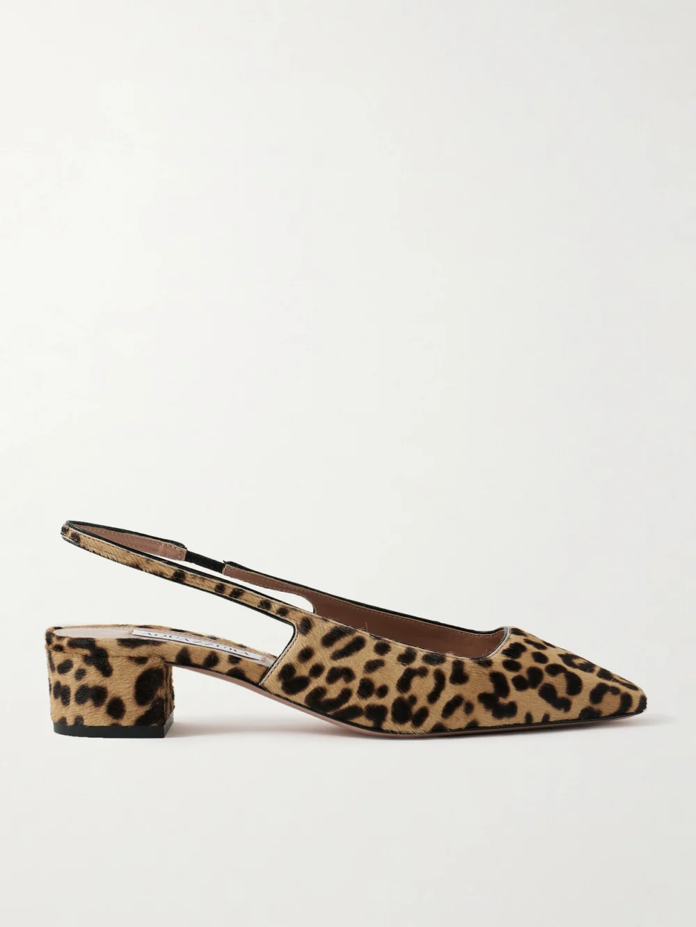 Aquazzura Ginza 35 Leopard-print Calf Hair Slingback Pumps in leopard print
