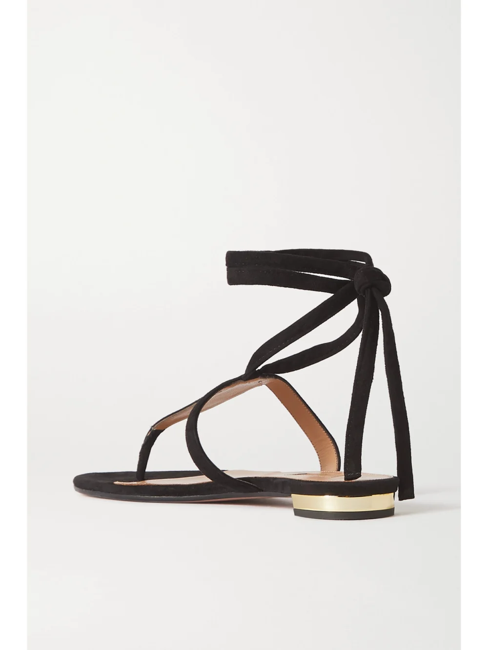 Back view of the Aquazzura June Suede Sandals