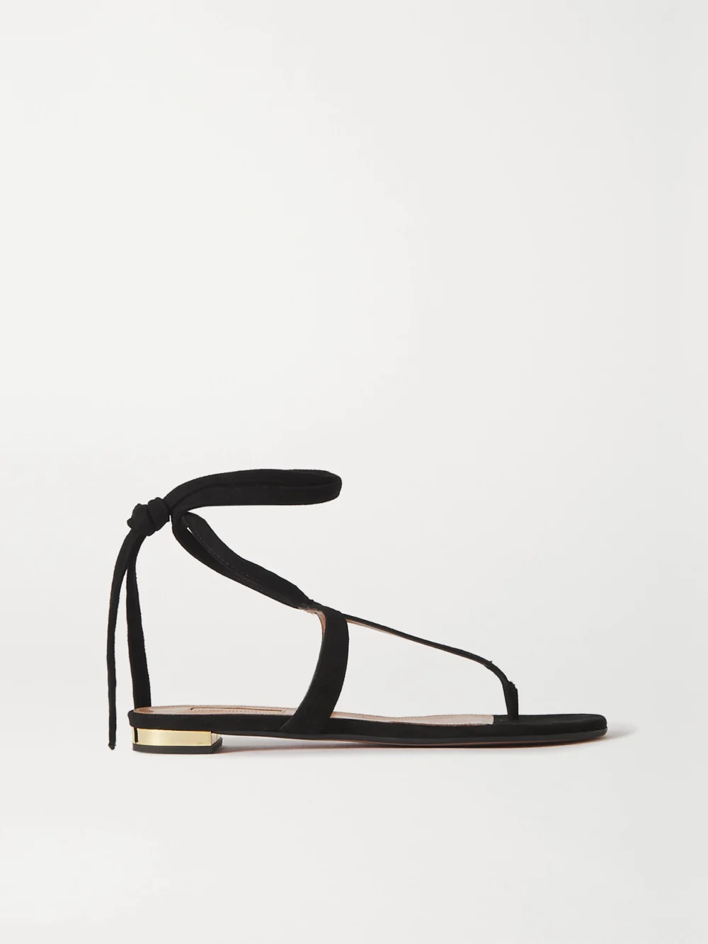 Aquazzura June Suede Sandals in black