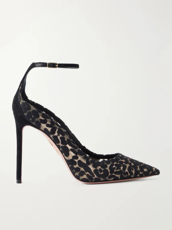 Aquazzura Panthera 105 Leopard-print Leather Pumps