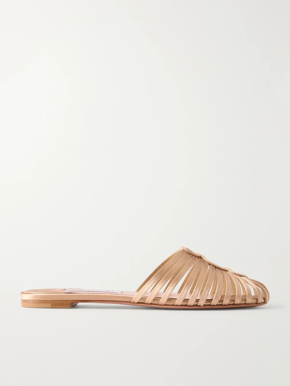 Aquazzura Sweet Surrender Satin Mules in neutral
