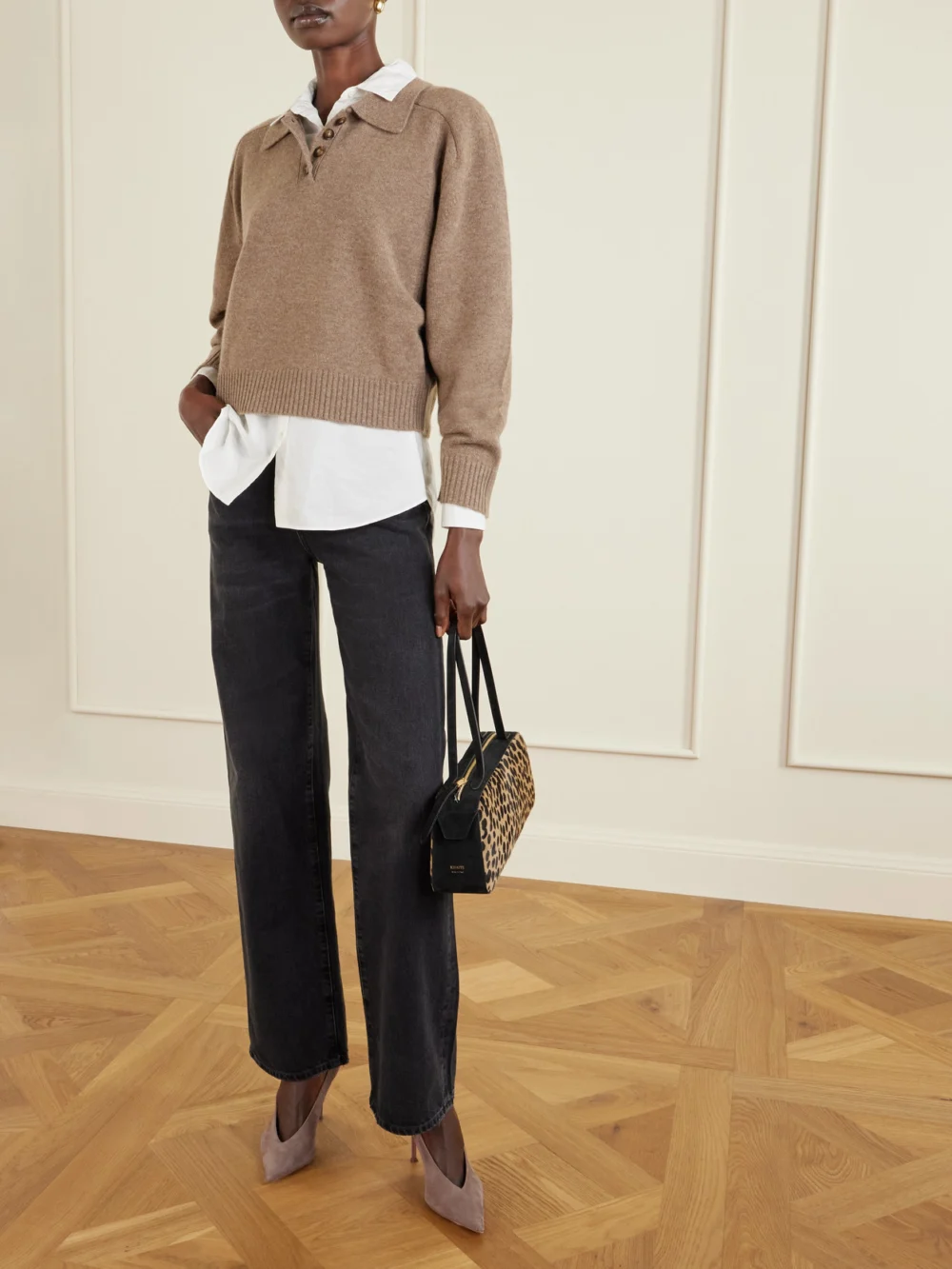 Aquazzura Voltaire 85 Suede Pumps, styled view